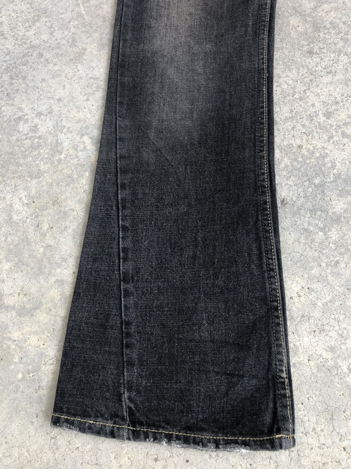If Six Was Nine Japanese Urban Flared Jeans Double Waist Distressed Denim Size US 32 / EU 48 - 6 Thumbnail