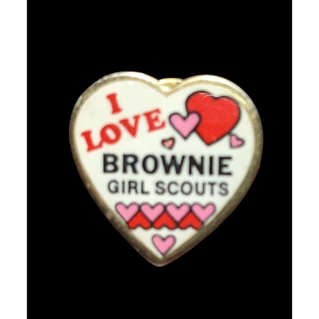 Other I Love. Brownie Girl Scouts Heart Lapel Pin Size ONE SIZE - 2 Thumbnail