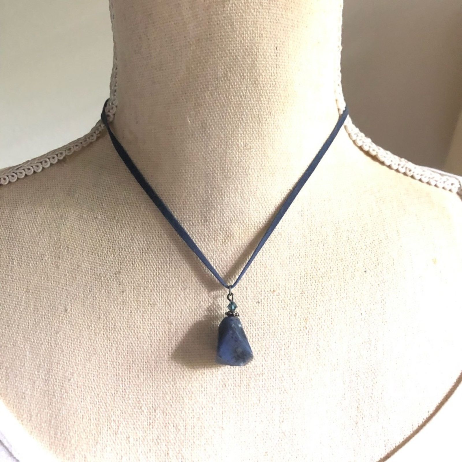 Jewelry Faceted faux stone on velvet cord choker necklace Size ONE SIZE - 1 Thumbnail