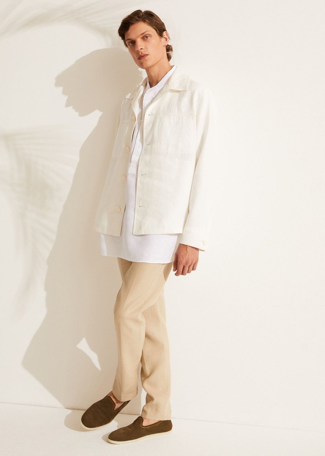 Loro Piana o1srvl11e0924 Jeri Shirt in White Size US S / EU 44-46 / 1 - 5 Thumbnail