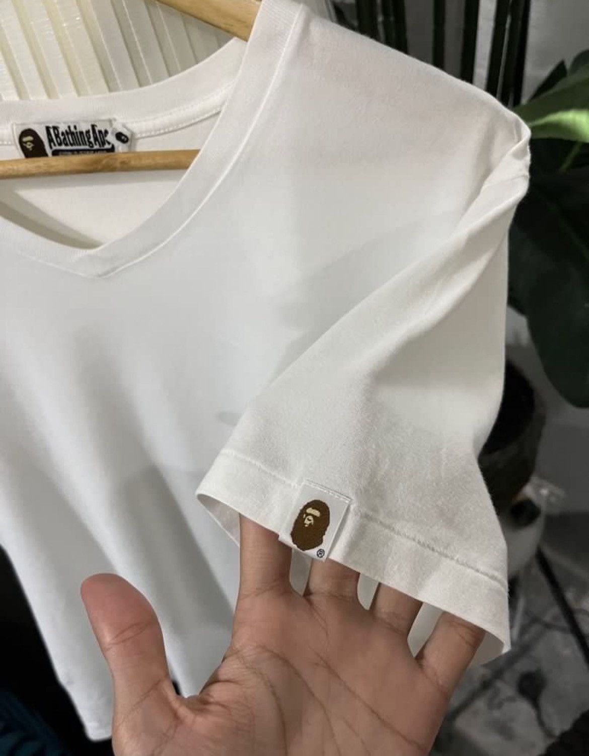 Bape Bape Side Spell out Logo V Neck Tee Size US M / EU 48-50 / 2 - 5 Thumbnail