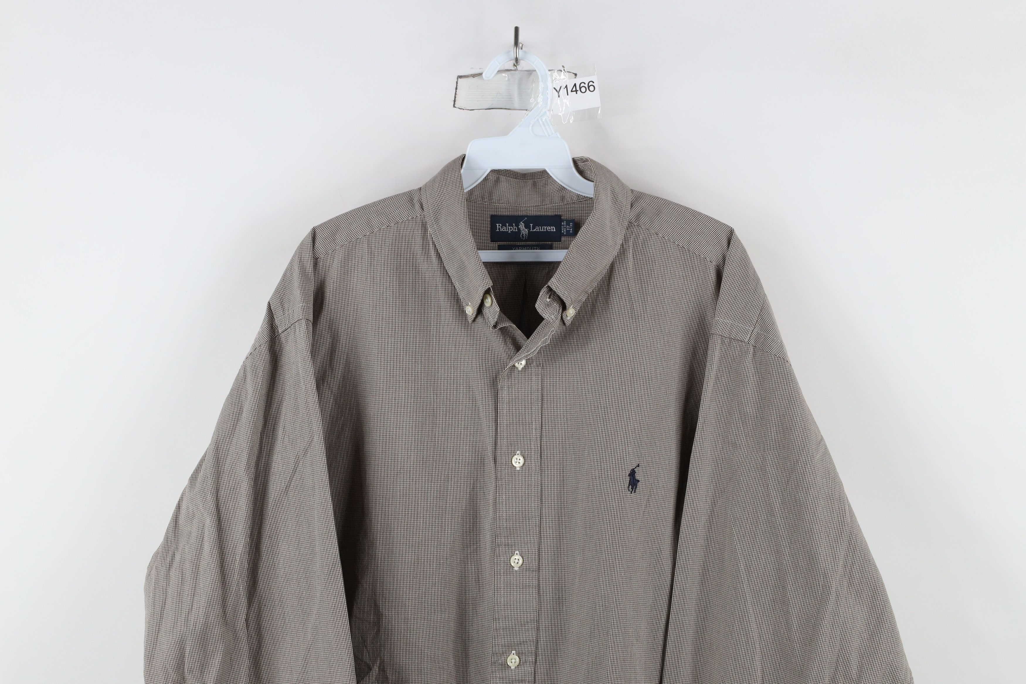 Ralph Lauren × Vintage Vintage 90s Ralph Lauren Houndstooth Button Down Shirt Size US L / EU 52-54 / 3 - 2 Thumbnail