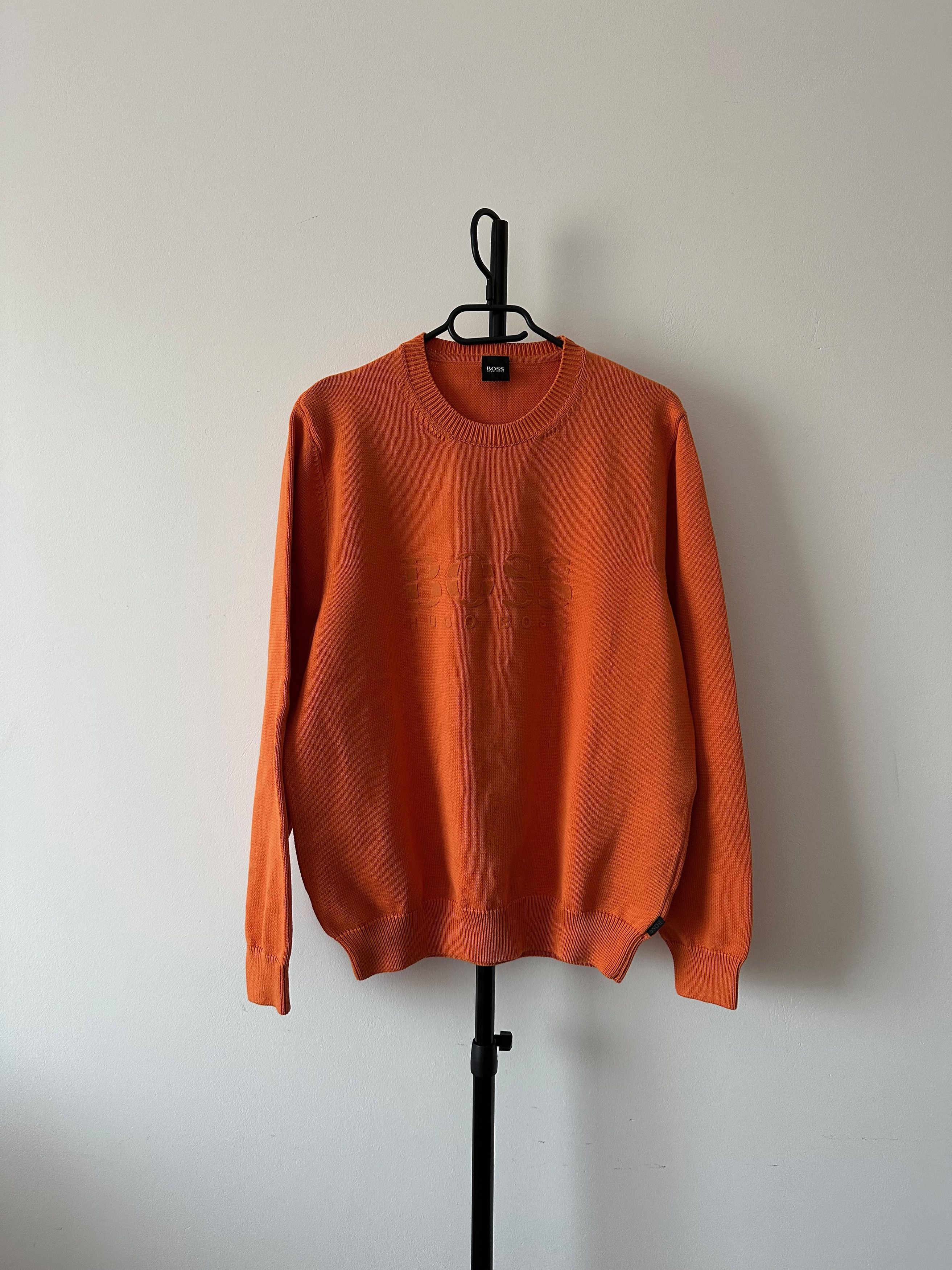 Hugo Boss HUGO BOSS Cromwell Big Logo knit cotton sweater jumper Size US M / EU 48-50 / 2 - 2 Thumbnail