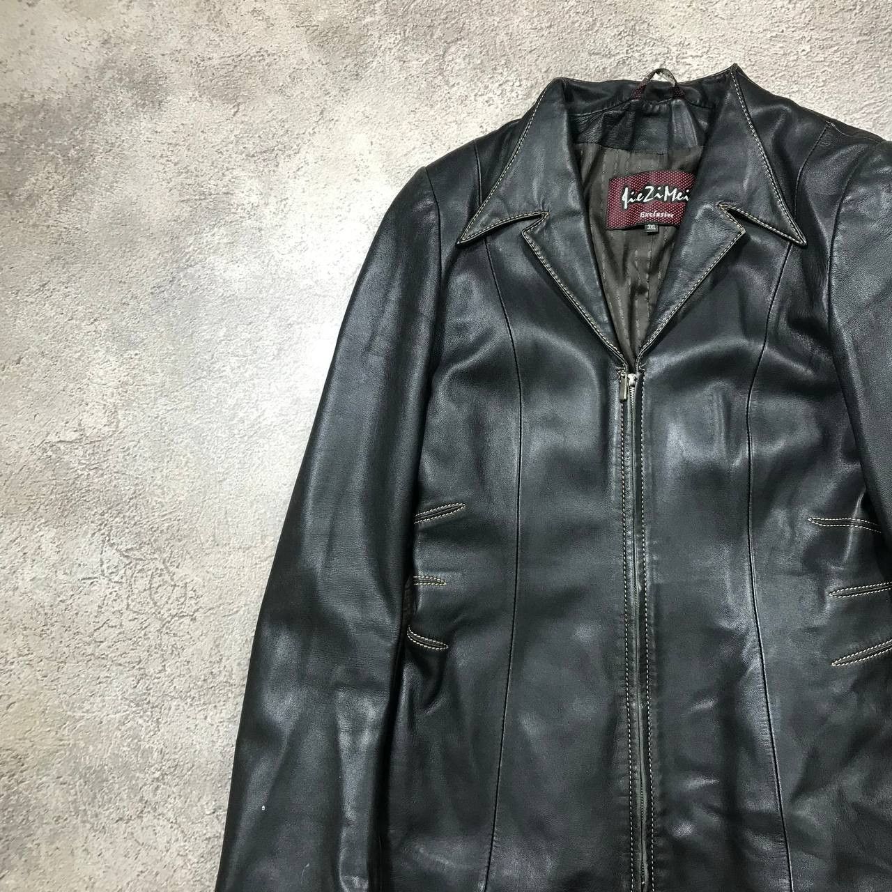 Japanese Brand VINTAGE Y2K LEATHER JACKET JAPAN CASUAL STREETWEAR 90s Size M / US 6-8 / IT 42-44 - 2 Thumbnail