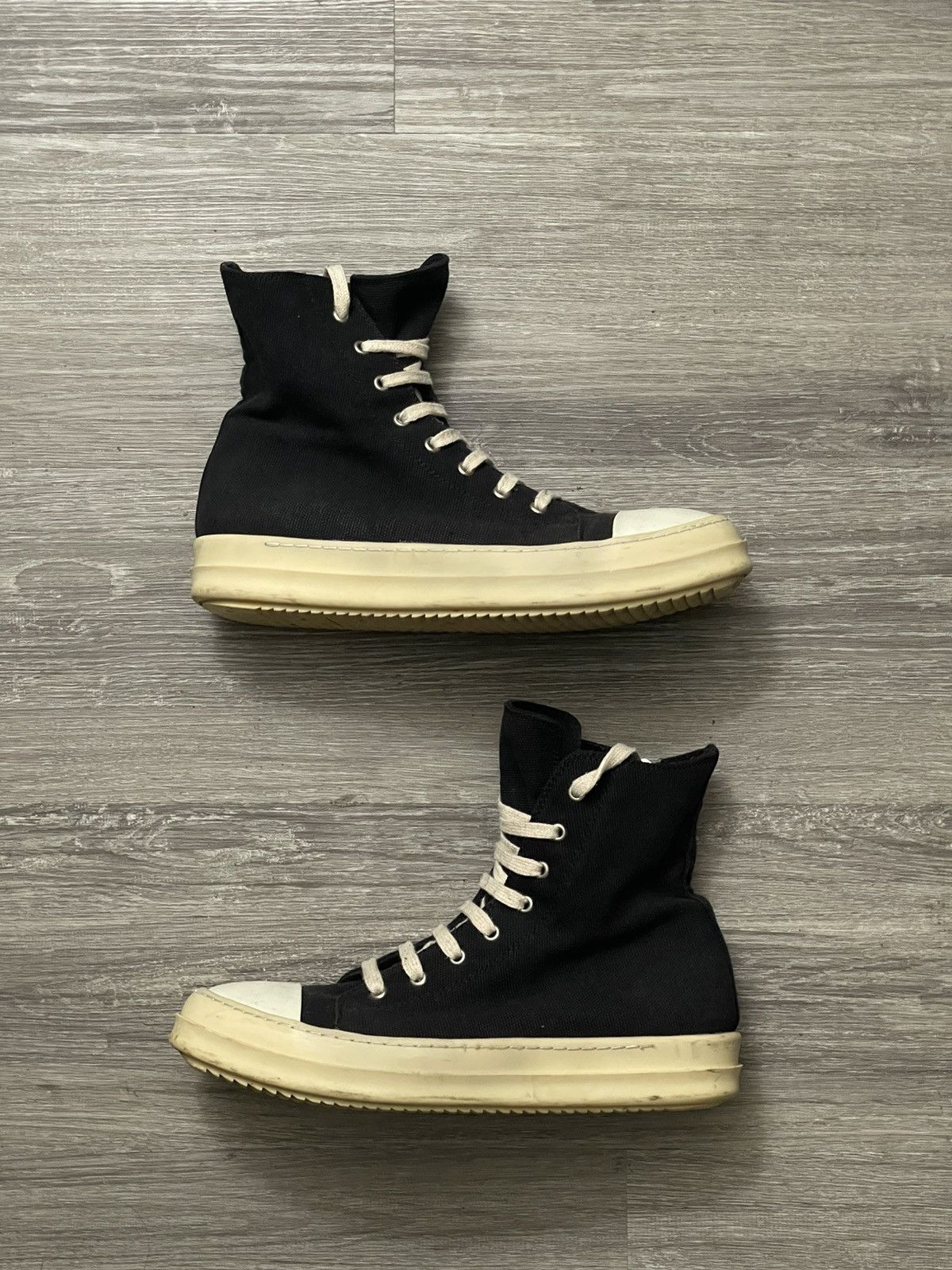 image of Rick Owens Drkshdw Ramones Shoes in Black, Men's (Size 8)