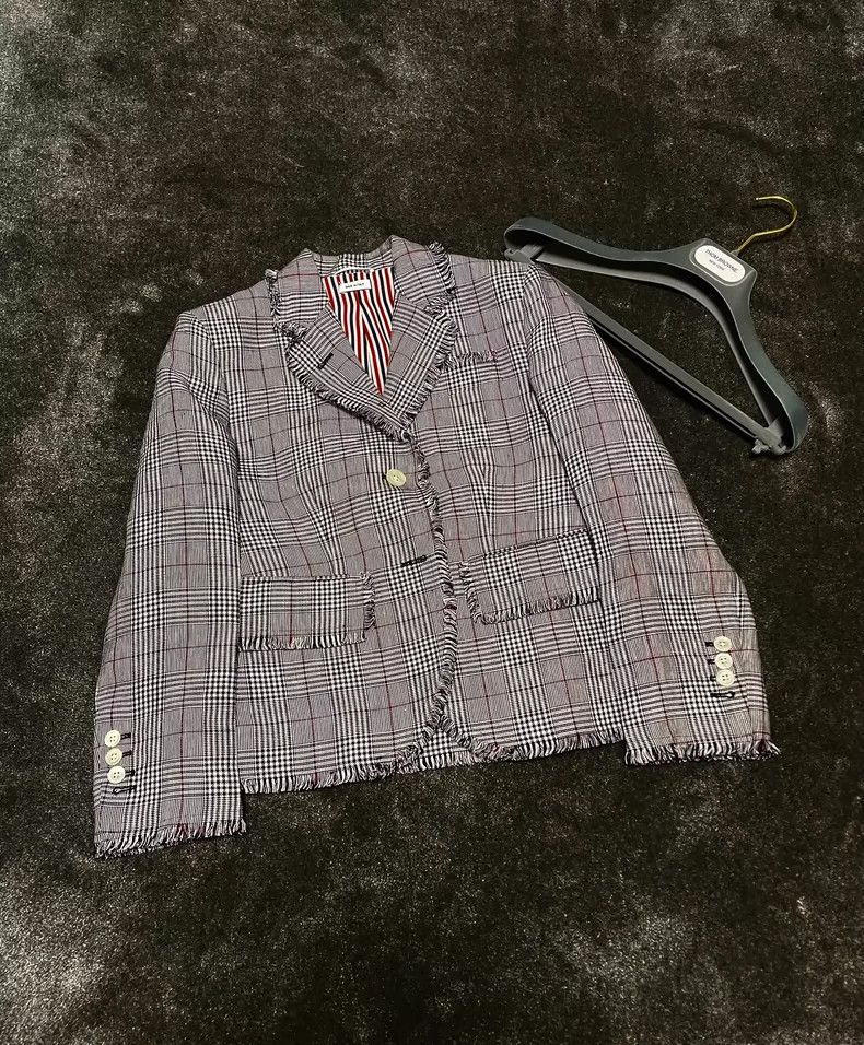 Thom Browne Thom BrowneLinen fur-edged suit jacket 2503-Nextarrow Size XS / US 0-2 / IT 36-38 - 1 Thumbnail