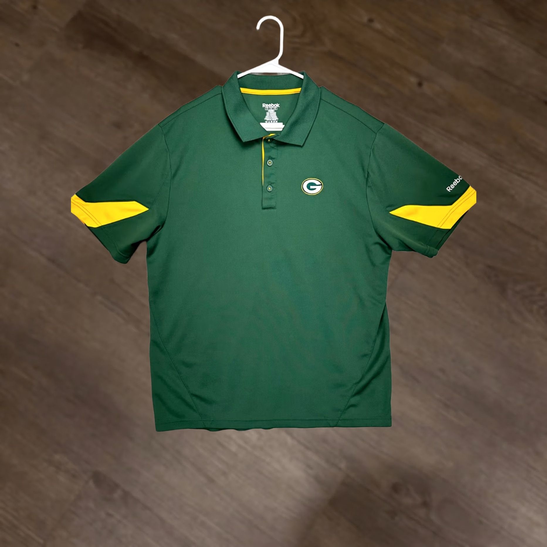 Reebok VINTAGE Green Bay Packers Polo Shirt Mens Large Reebok NFL Polo Shirt Football University Outdoor Athletic Short Sleeve Green Size US L / EU 52-54 / 3 - 1 Thumbnail