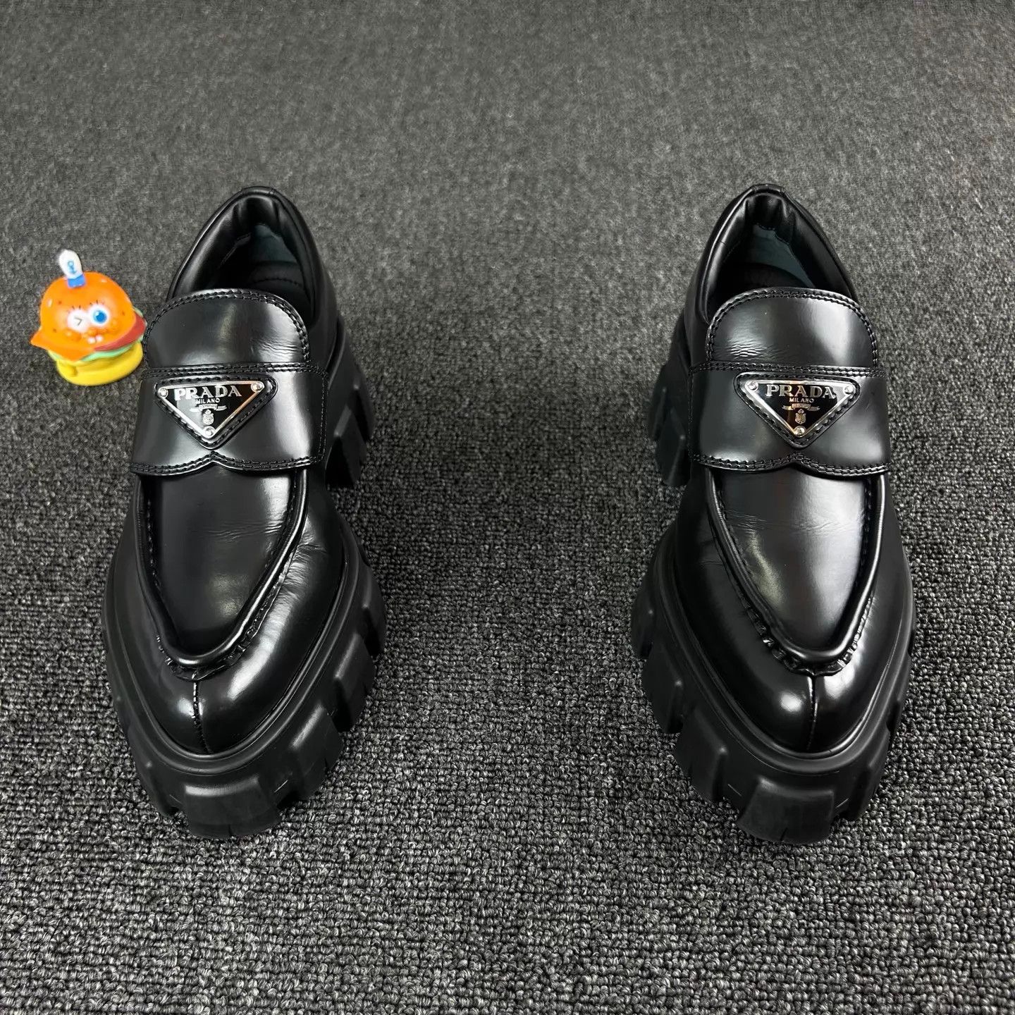 Prada Prada Black Triangle Logo Platform Shoes 35 Size US 4.5 / IT 34.5 - 2 Thumbnail