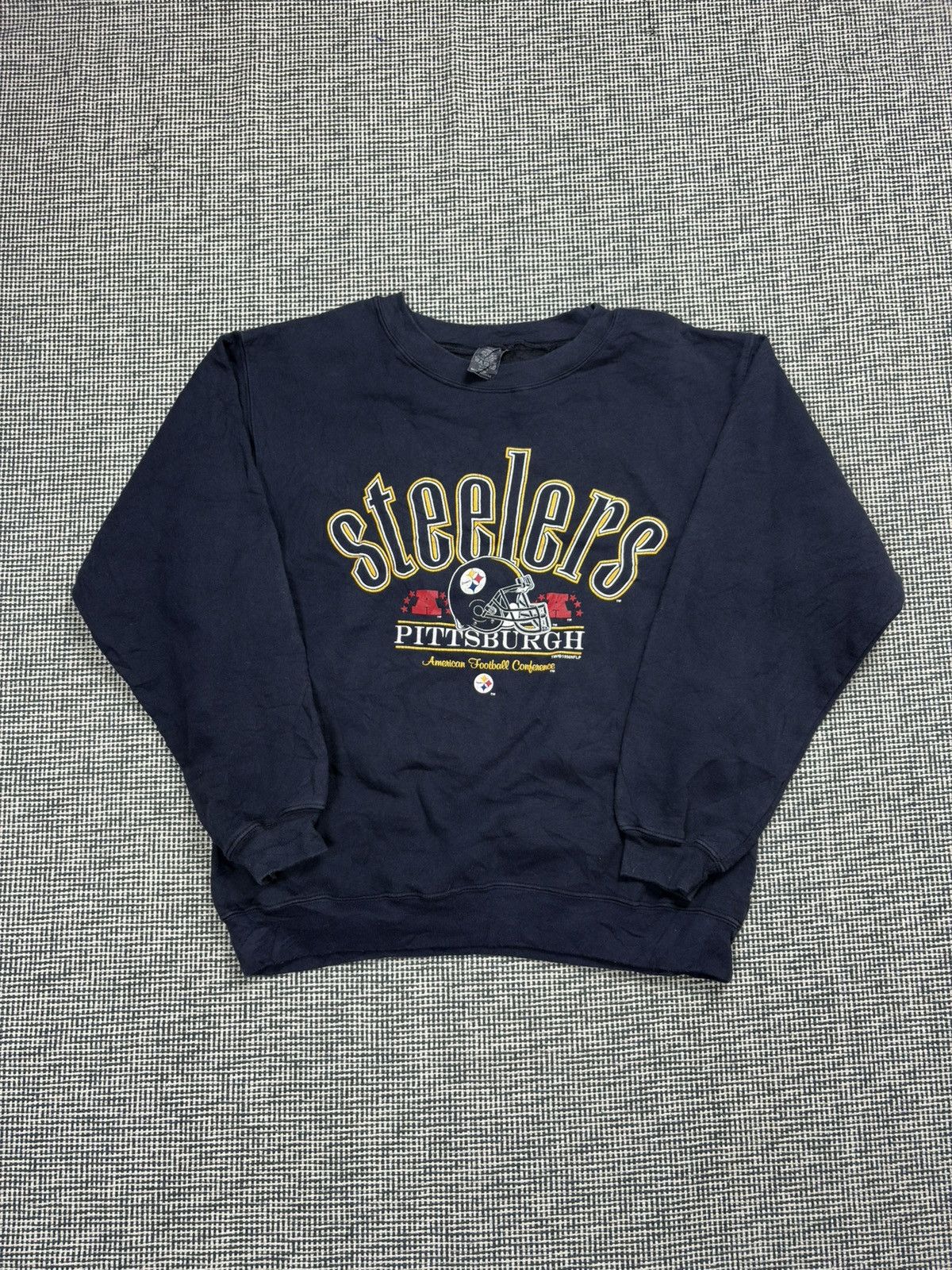 Vintage 90s Pittsburgh Steelers NFL vintage sweatshirt Size US M / EU 48-50 / 2 - 1 Thumbnail