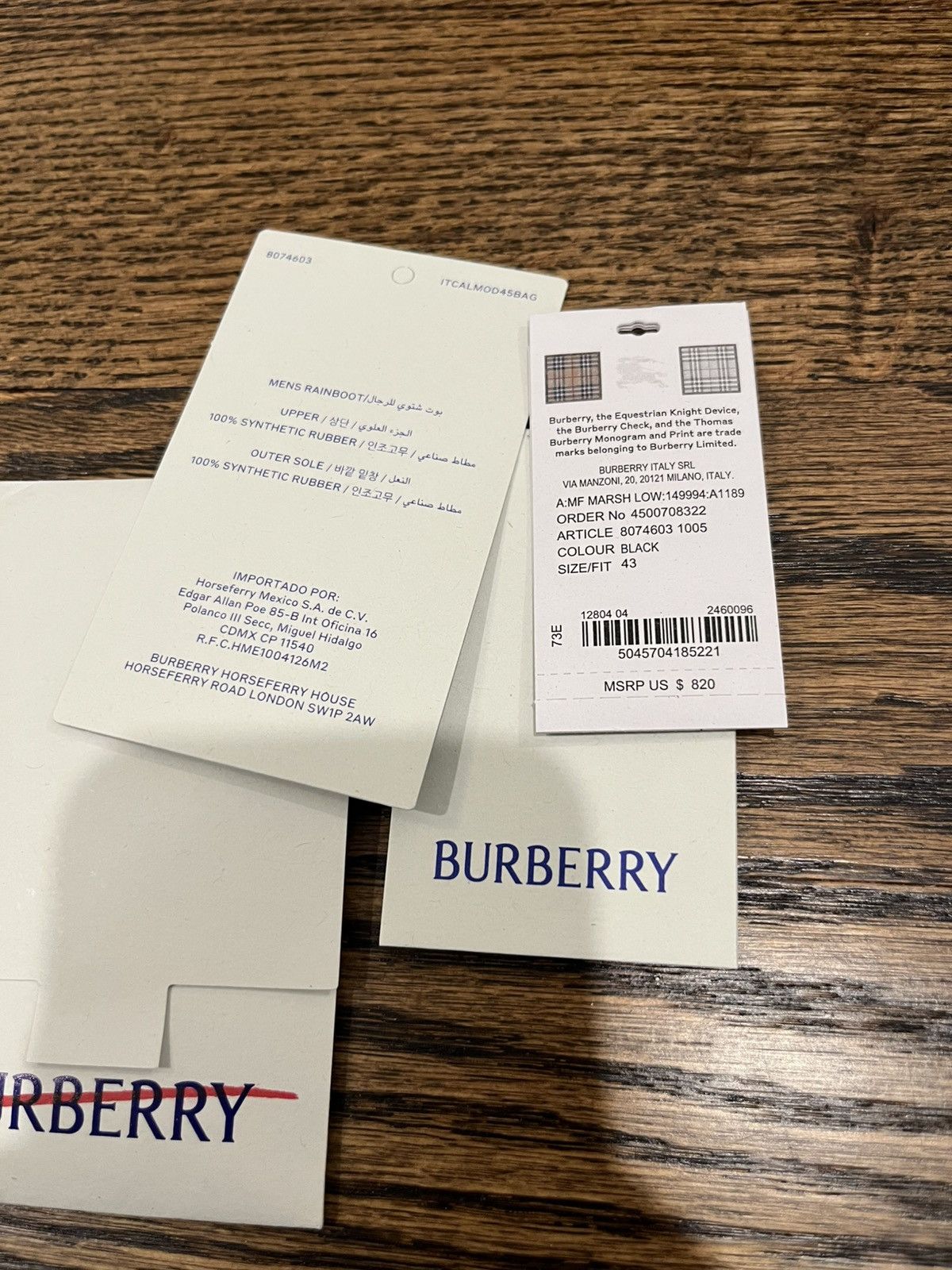 Burberry Burberry Rubber Marsh Boots Low Size US 10 / EU 43 - 20 Thumbnail