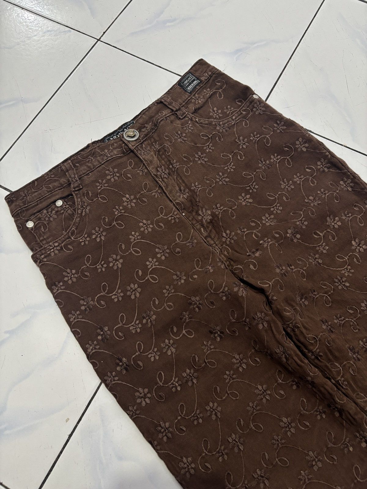 Versace Versace Jeans Couture Archival Floral Embroidered Cotton Size US 34 / EU 50 - 3 Thumbnail