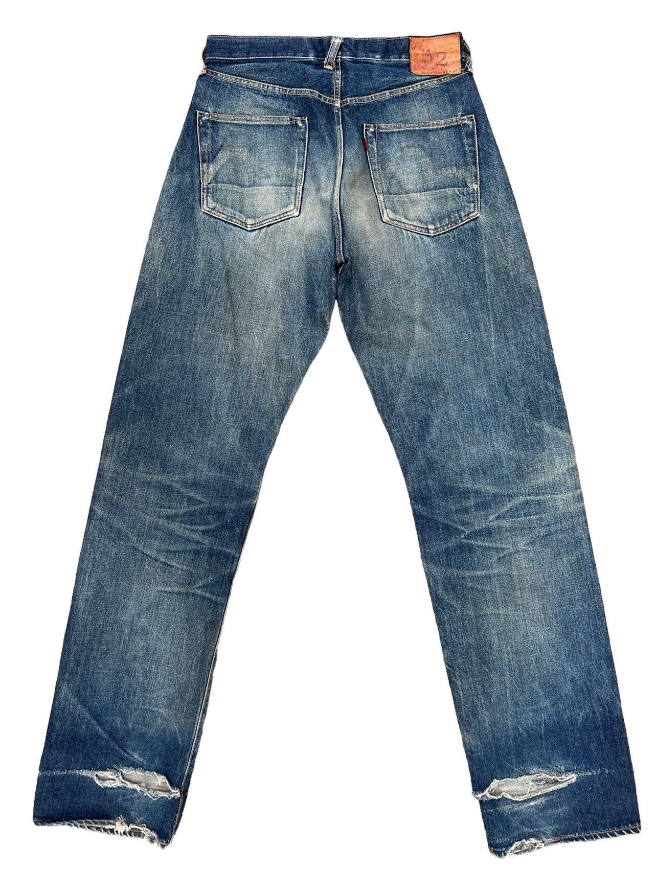 Vintage 90s Evisu Evis Faded Mud Denim Baggy Selvedge Jeans