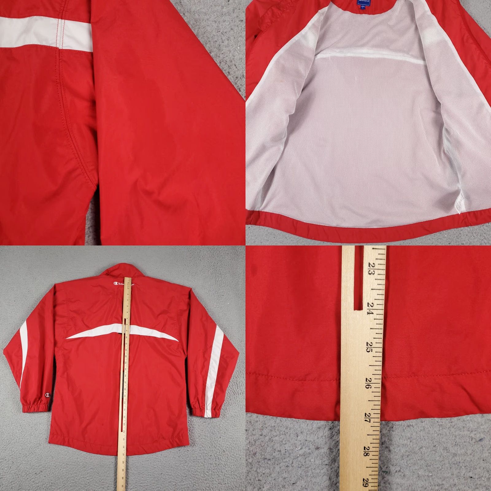 Champion Champion Jacket Mens L Red Full Zip Windbreaker Jacket - Parks/Everyday? (Note: Must use original words only; do not add new info) Size US L / EU 52-54 / 3 - 8 Thumbnail