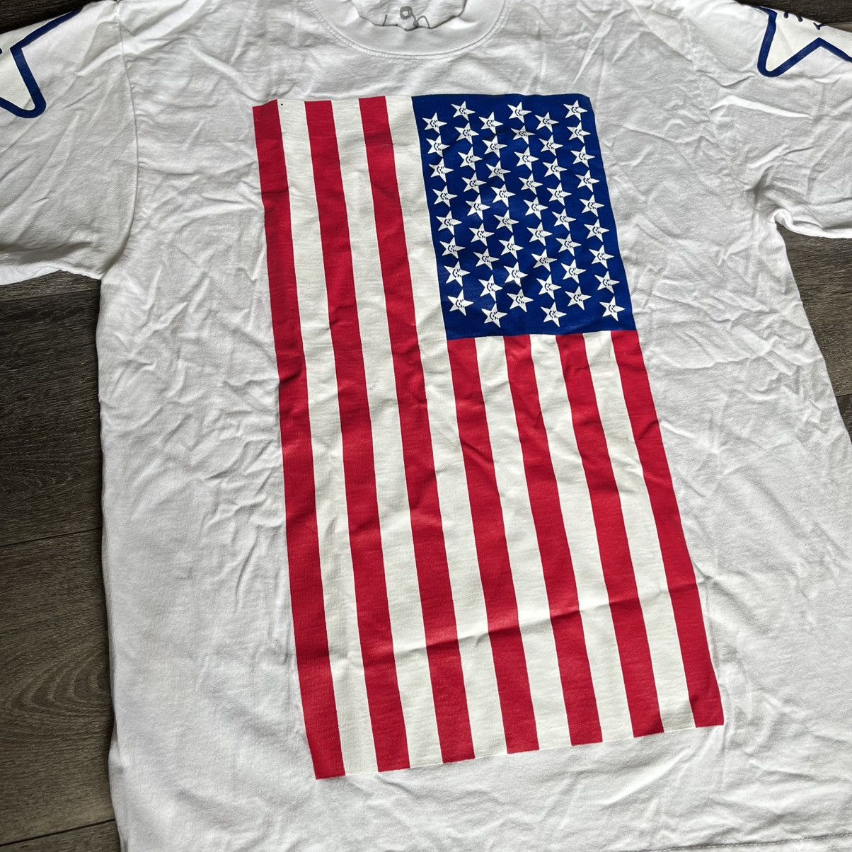 Asspizza Asspizza 50 States Tour American Flag Graphic White T Shirt Size US S / EU 44-46 / 1 - 3 Thumbnail