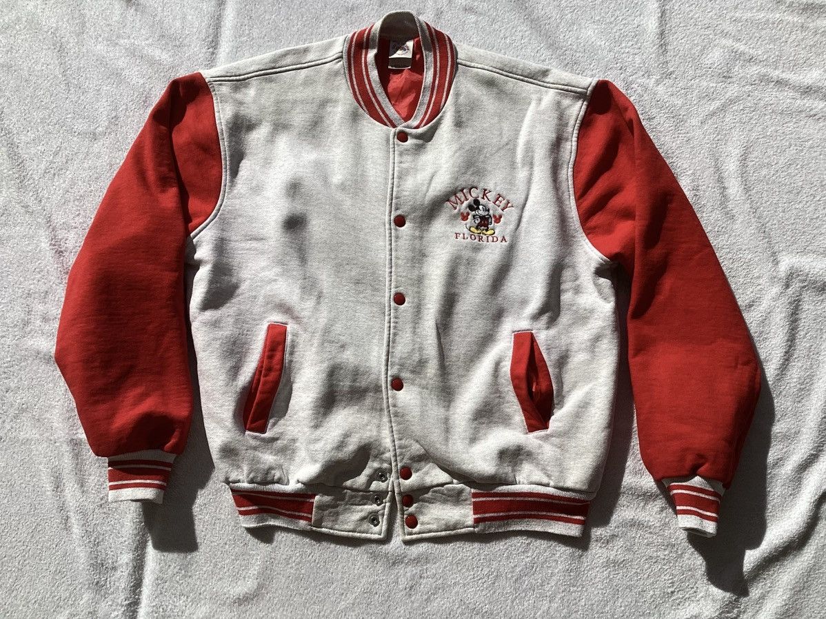 Disney Vintage 90s Mickey Mouse Florida varsity letterman jacket Size US XL / EU 56 / 4 - 2 Thumbnail