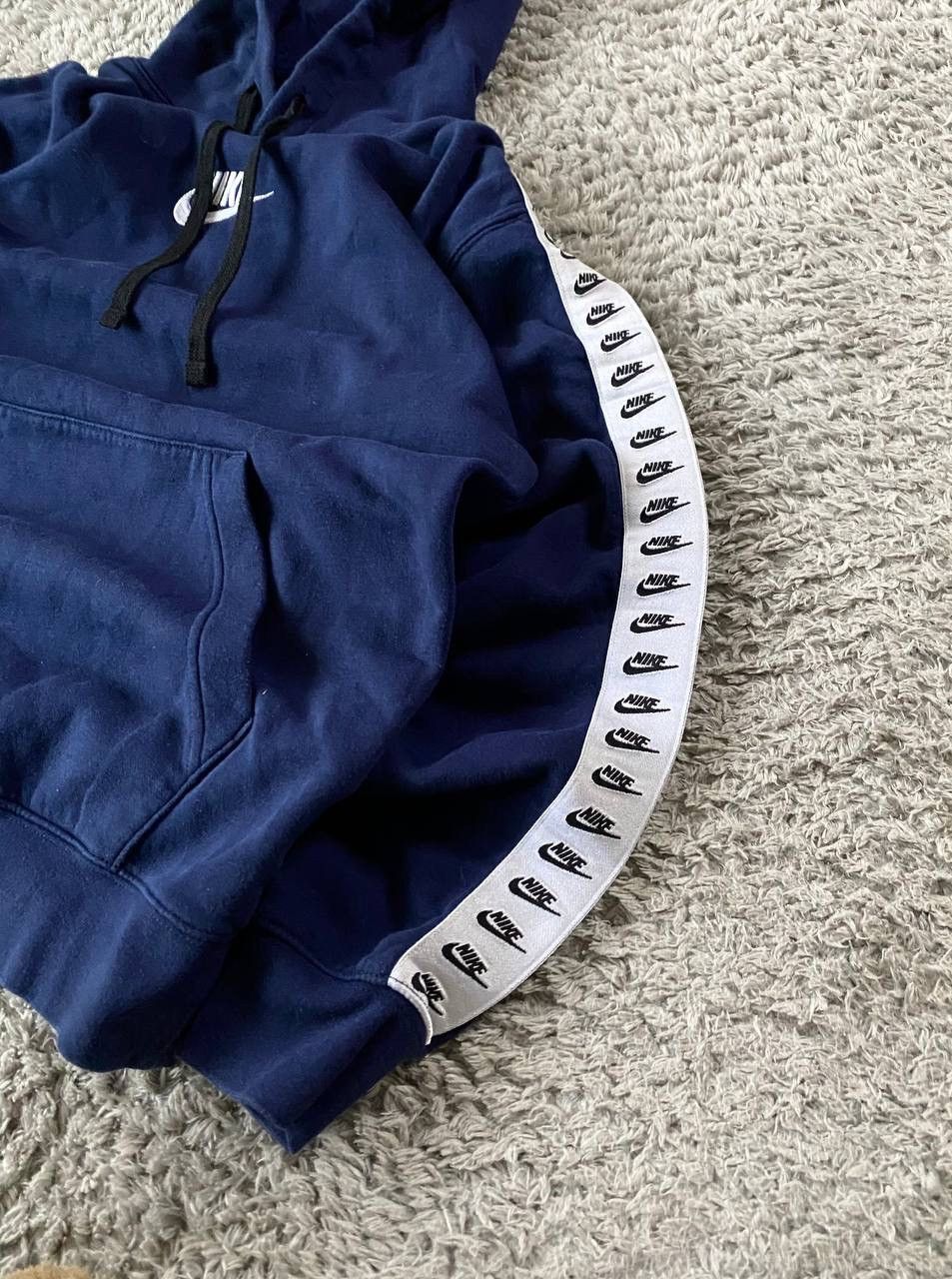 Nike × Vintage Nike Hoodie Logo Swoosh Streetwear Drill Y2K Size US S / EU 44-46 / 1 - 4 Thumbnail