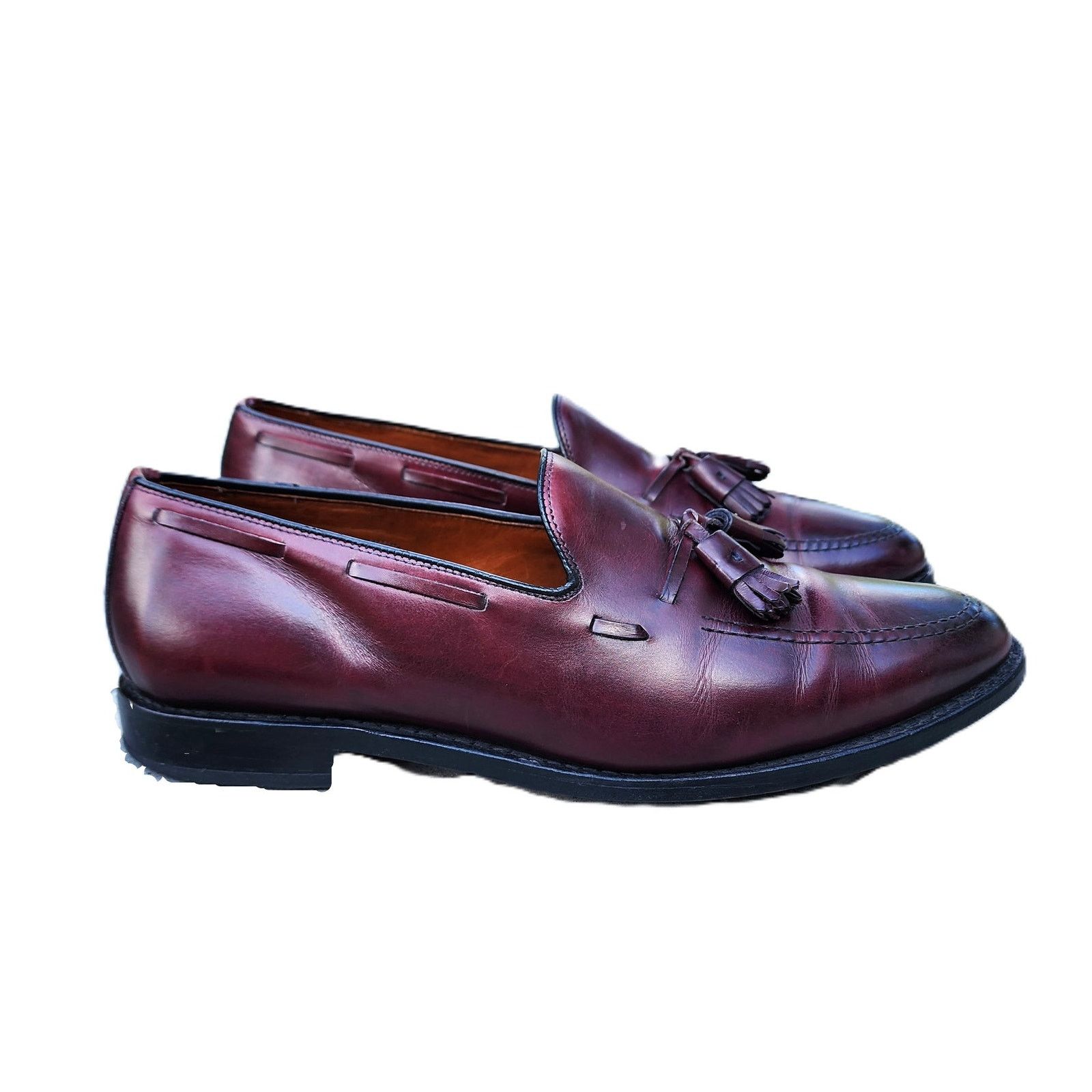 Allen Edmonds Allen Edmonds Burgundy Grayson Tassel Leather Loafer 10 Size US 10 / EU 43 - 2 Thumbnail