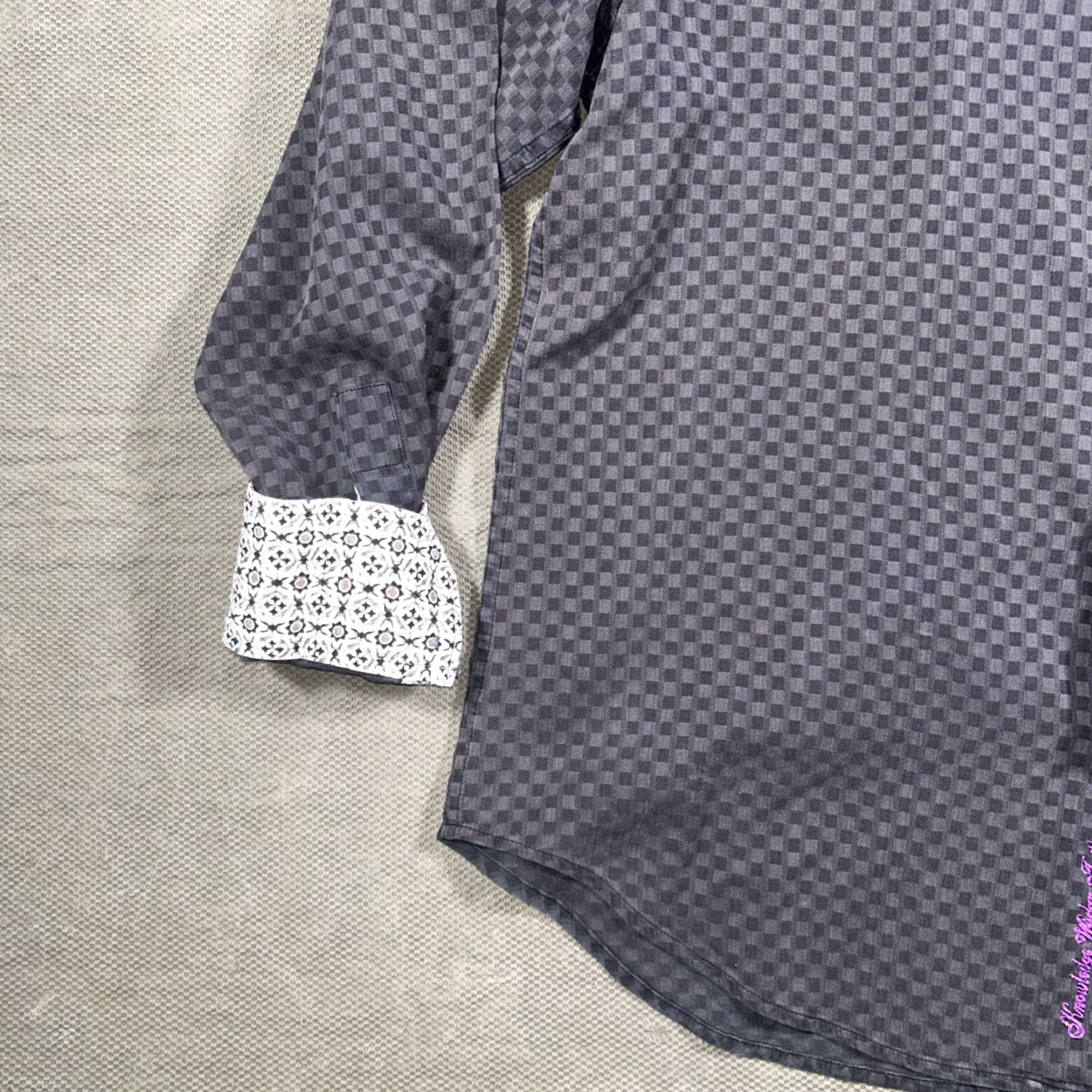 Robert Graham Robert Graham Shirt Mens Black Button-Up Classic Fit Long Sleeve Large Size US L / EU 52-54 / 3 - 3 Thumbnail