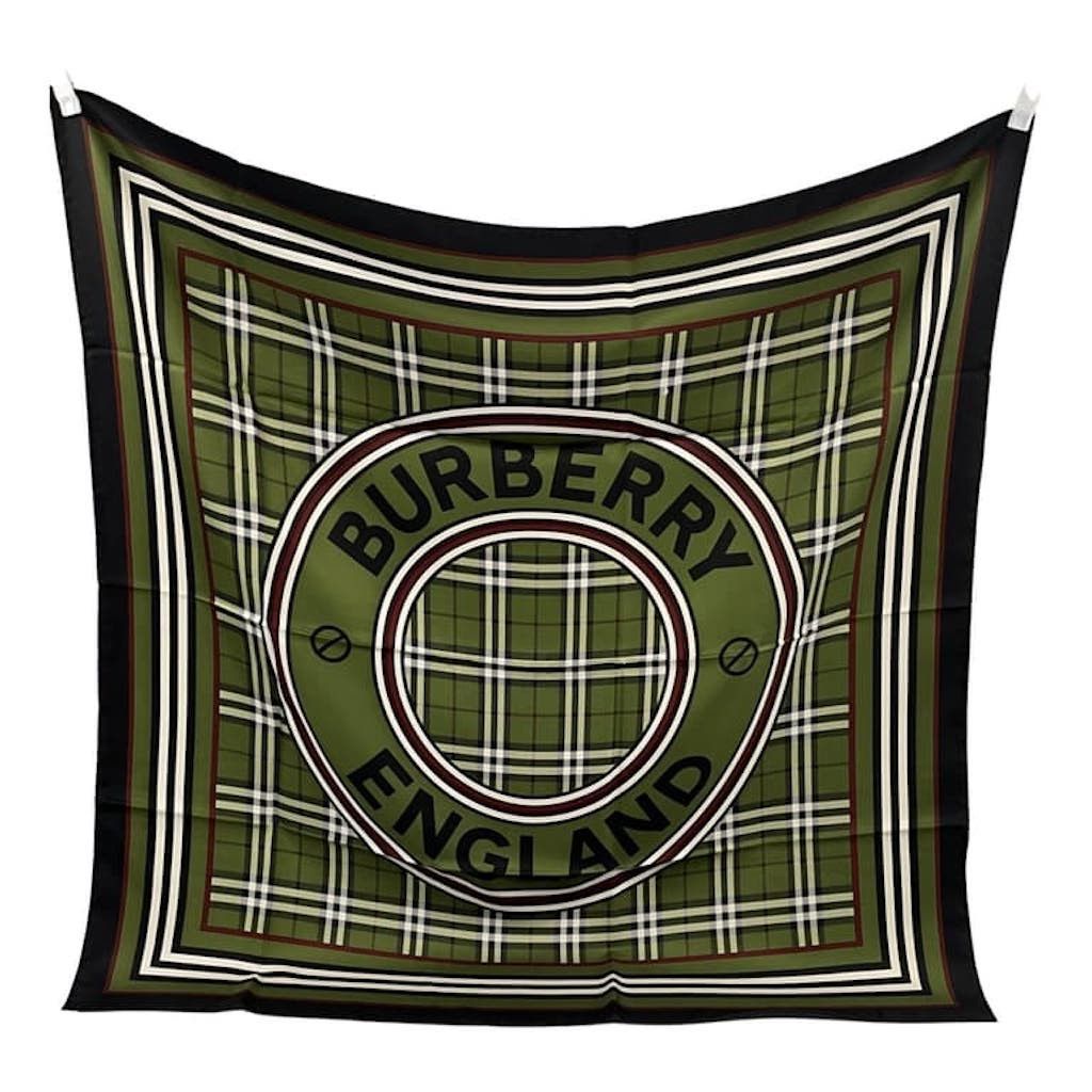 image of Burberry Monogram New Silk Scarf, Women's