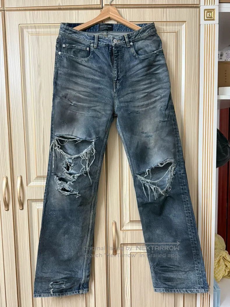 Balenciaga size S Ripped Denim Jeans