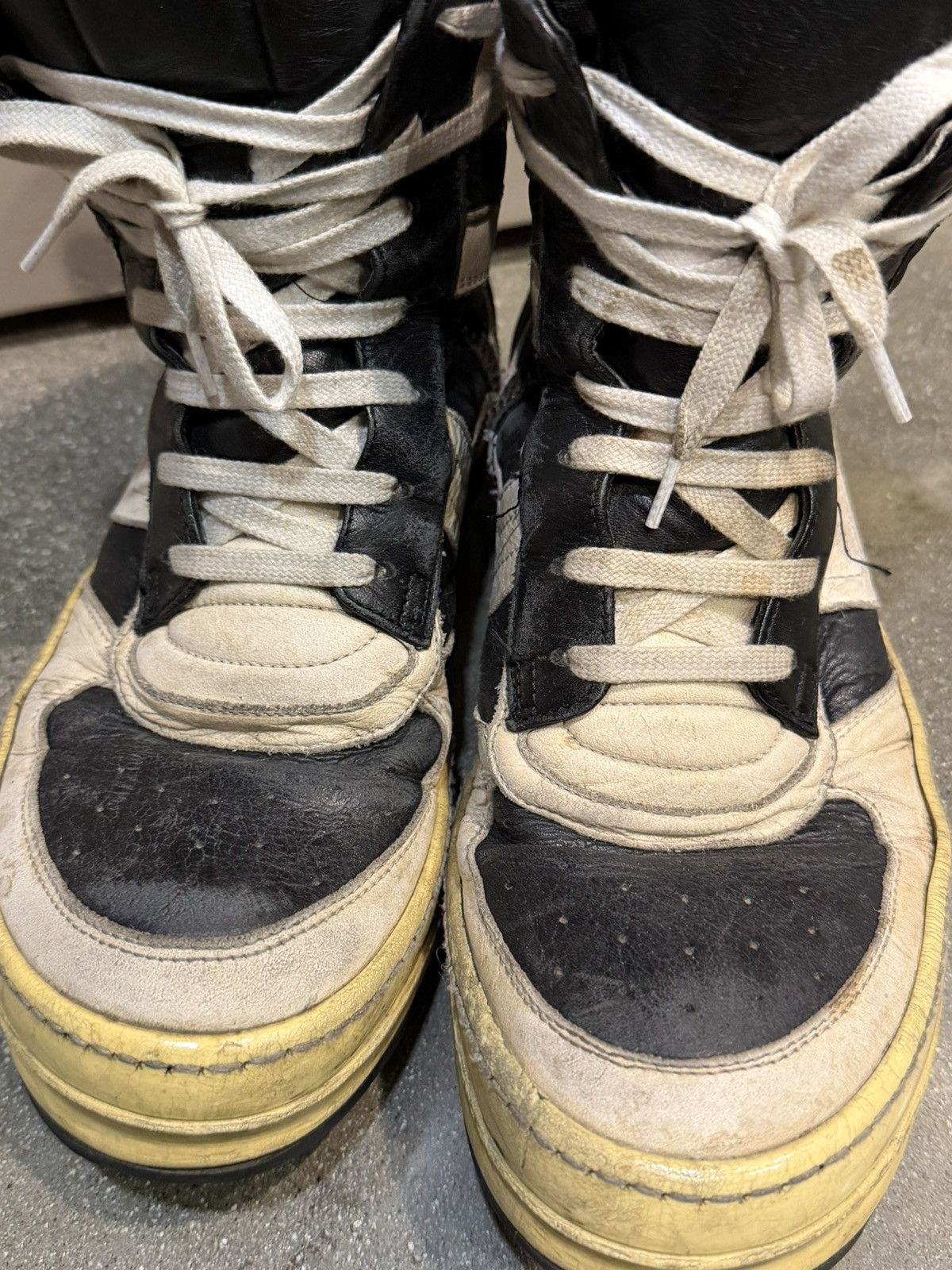 Rick Owens AW06 Oreo Geobasket Dunks Size US 9.5 / EU 42-43 - 13 Thumbnail