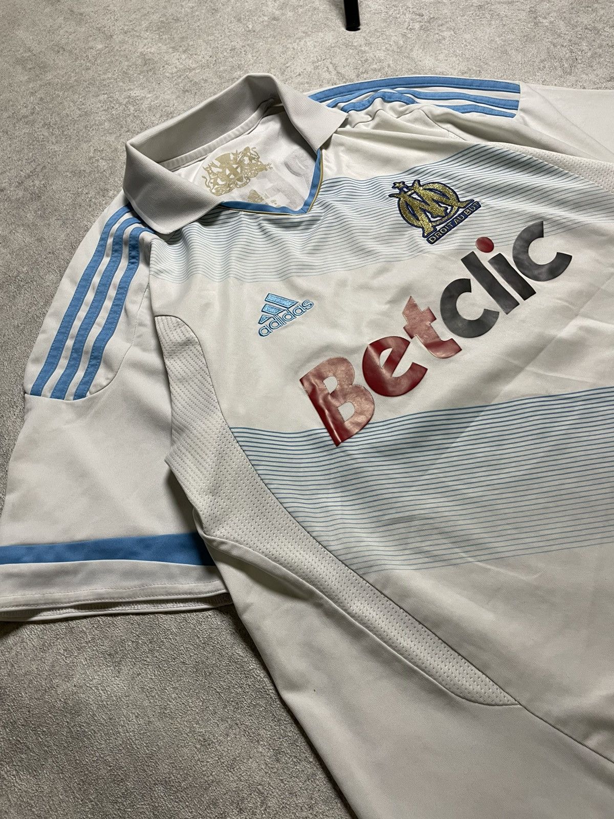 Adidas Olympique Marseille 2010/11 Home Jersey – Rémy SOCCER JERSEY Size US L / EU 52-54 / 3 - 5 Thumbnail