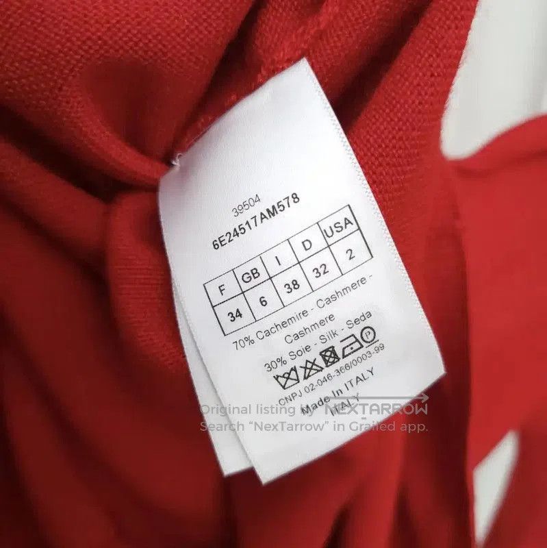 Dior Dior Red Wool Long Sleeve Top for Women . Size XS / US 0-2 / IT 36-38 - 4 Thumbnail