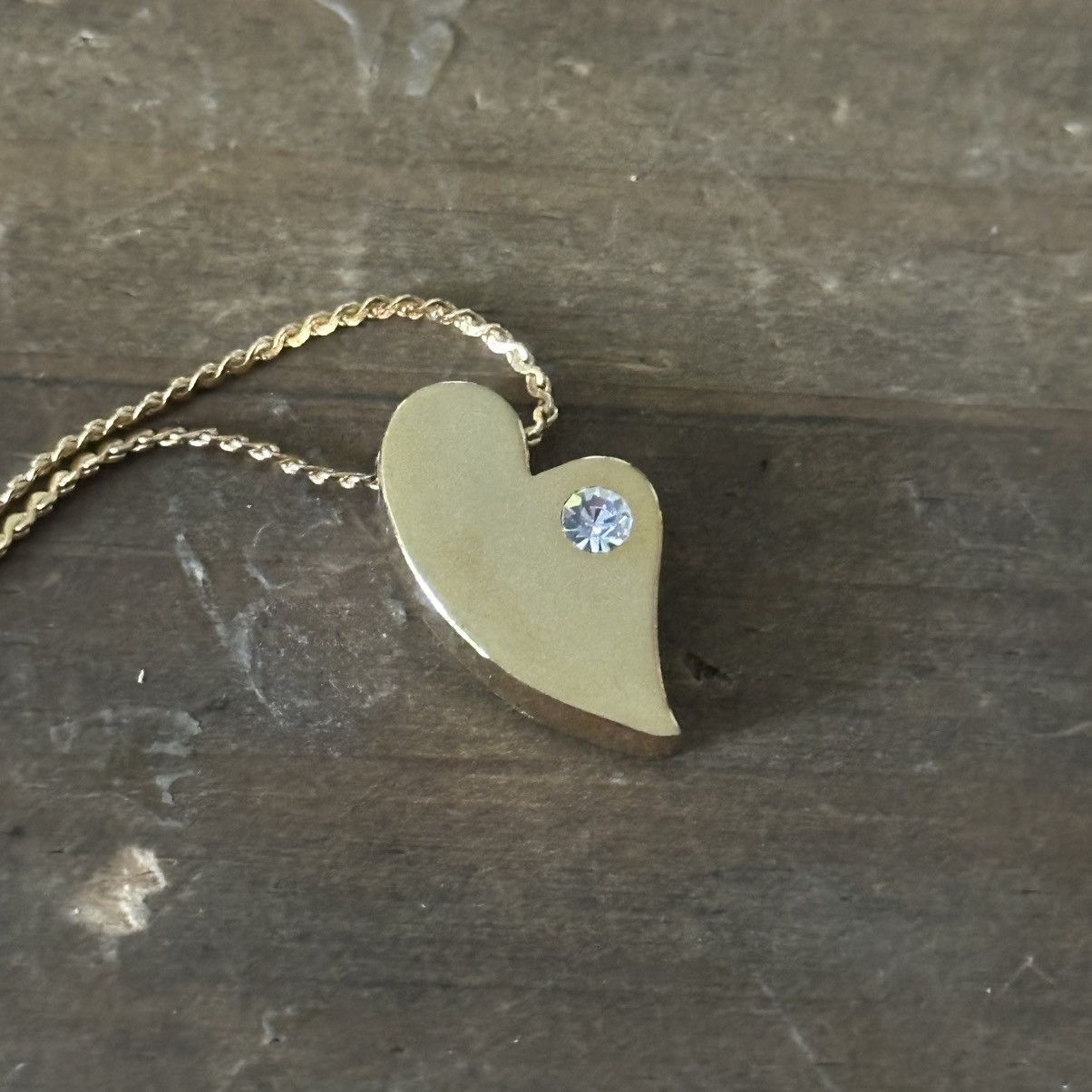 Vintage Vintage gold tone curved heart pendant necklace Size ONE SIZE - 3 Thumbnail
