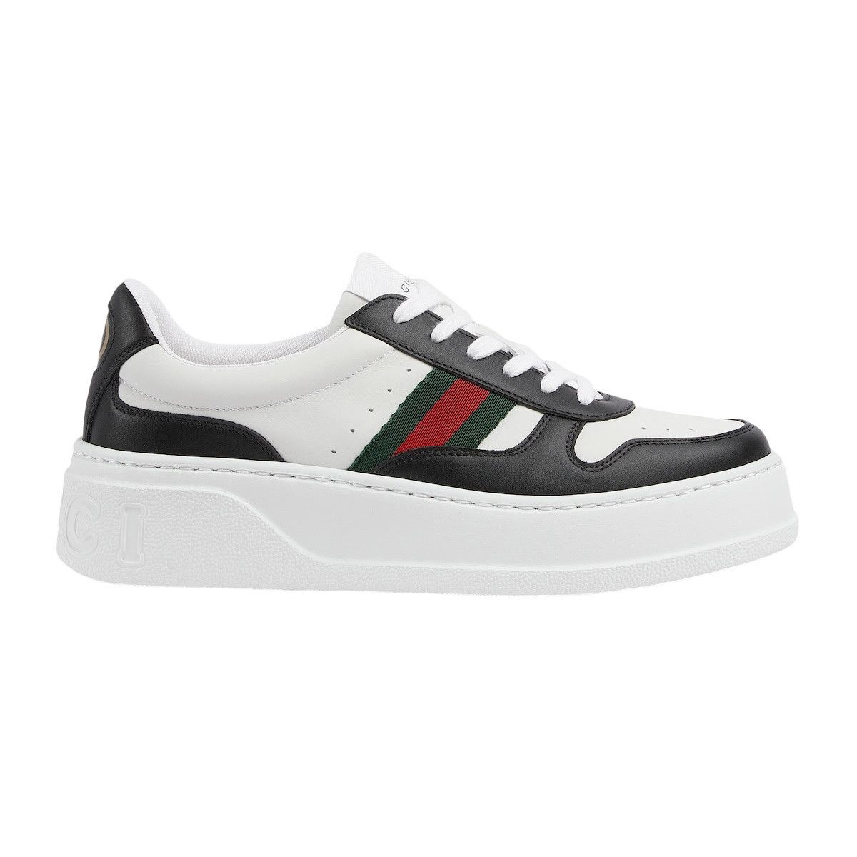 GUCCI Chunky $1010 Women's White/Black Sneakers New & Authen