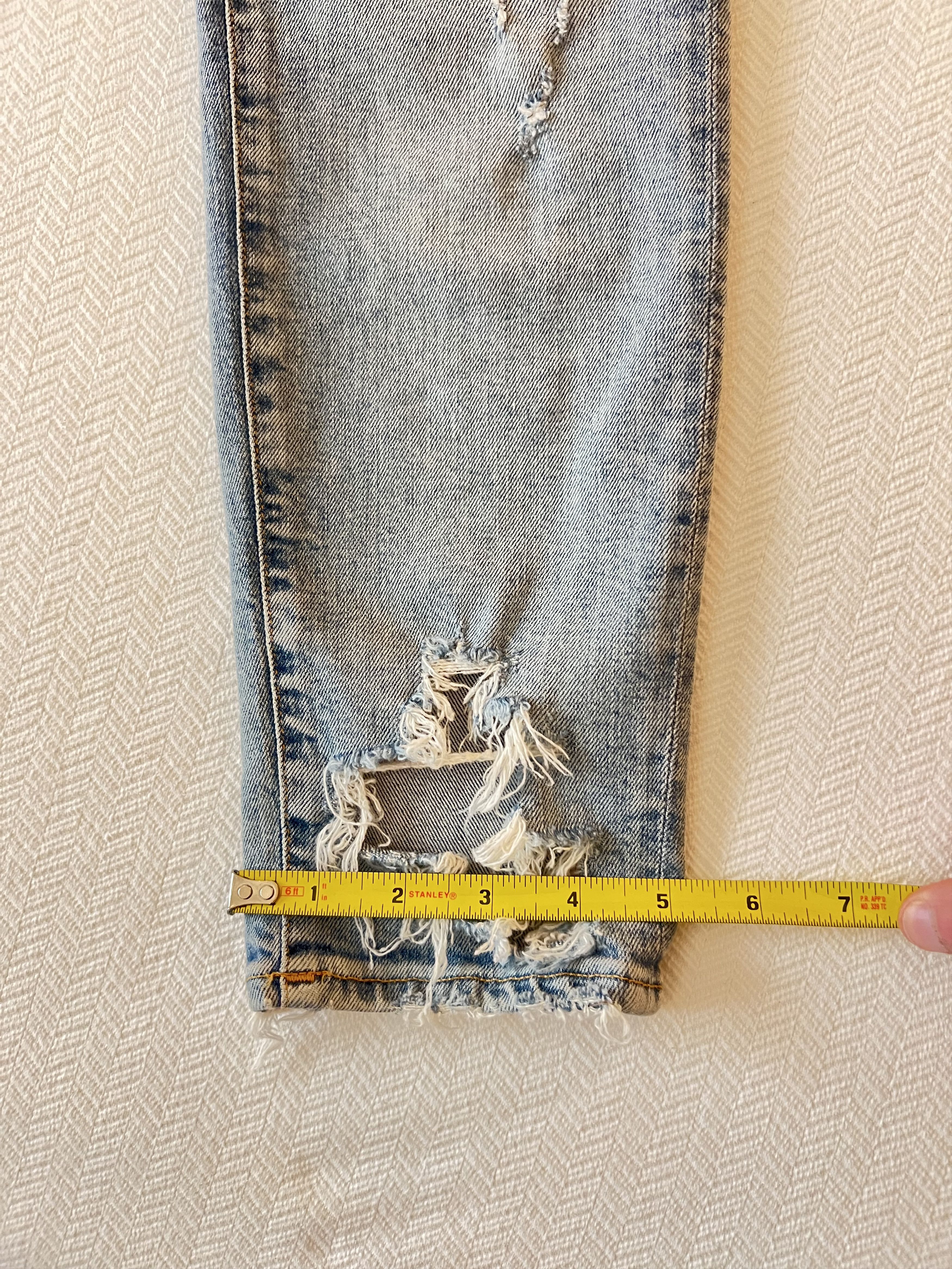 Agolde Agolde Sophie Crop High Waisted Ripped Ankle Jeans Size 26" / US 2 / IT 38 - 4 Thumbnail