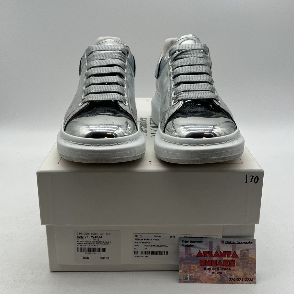 Alexander McQueen Alexander Mqueen magic mirror silver Size US 7 / EU 40 - 2 Thumbnail
