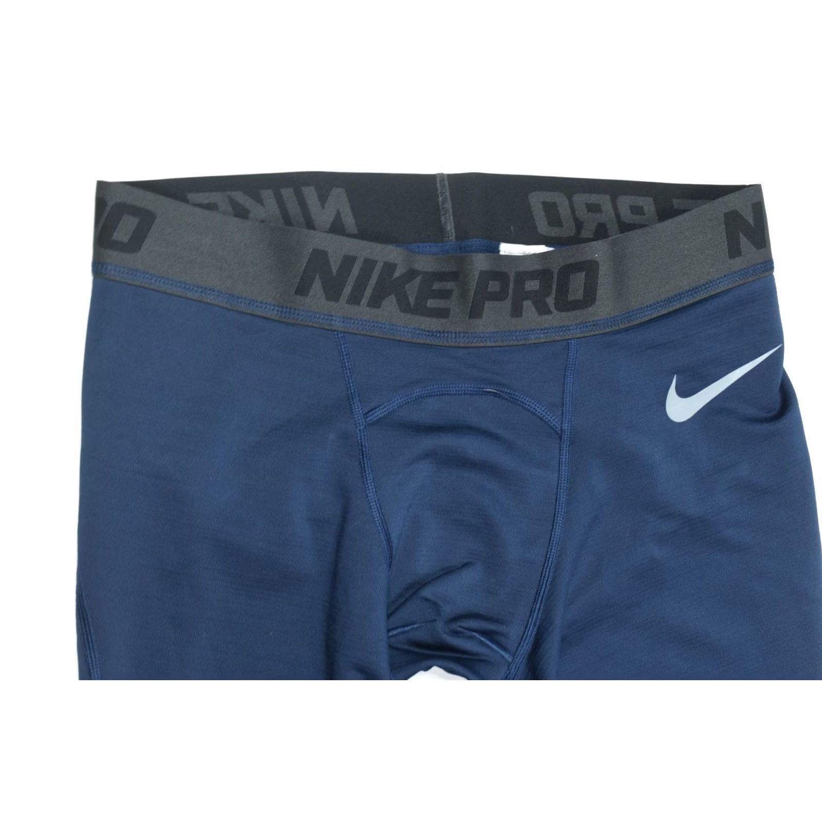 Nike Nike Pro Warm Training Tights Mens Large Blue Tapered Stretch Fleece Compression Size US L / EU 52-54 / 3 - 3 Thumbnail