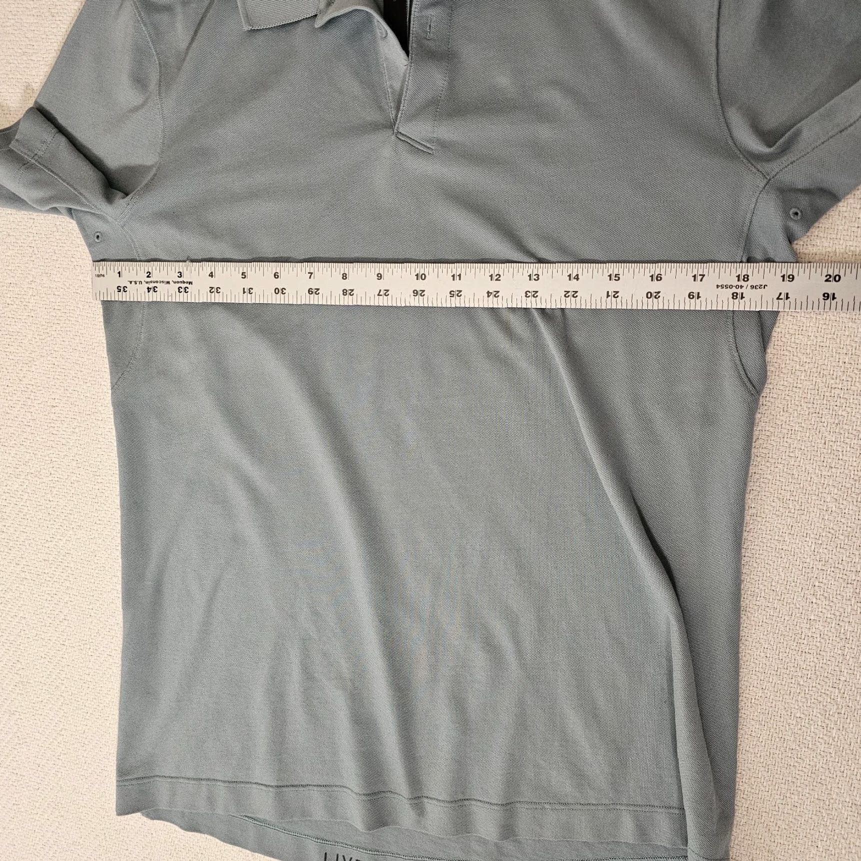 Lululemon Lululemon Men's Polo Shirt Short Sleeve Slim Fit Casual Knit Golf Blue M Size US M / EU 48-50 / 2 - 7 Thumbnail