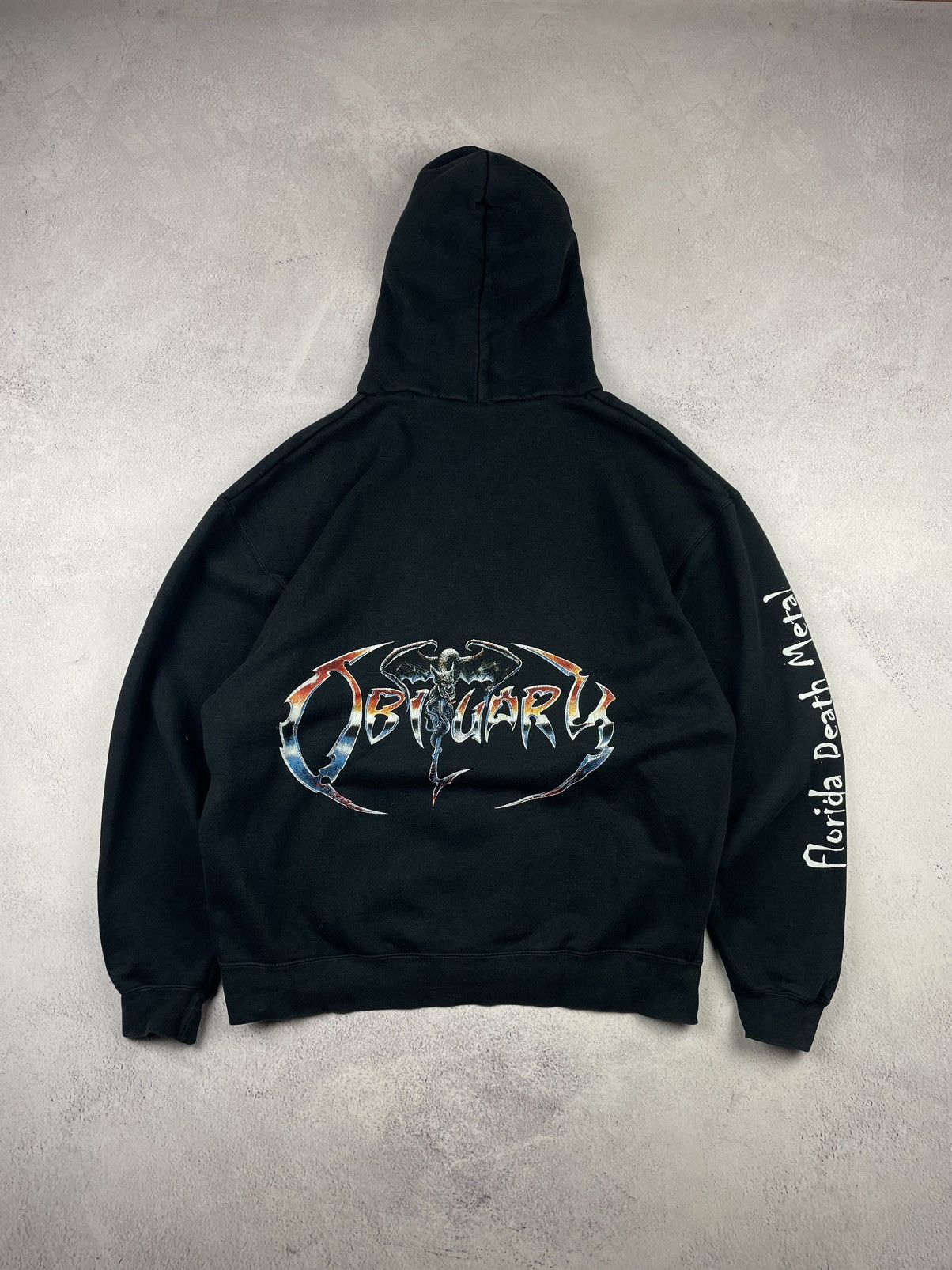 Fruit Of The Loom Obituary Vintage Y2K Hoodie Black Size XL Death Metal Band Size US XL / EU 56 / 4 - 5 Thumbnail