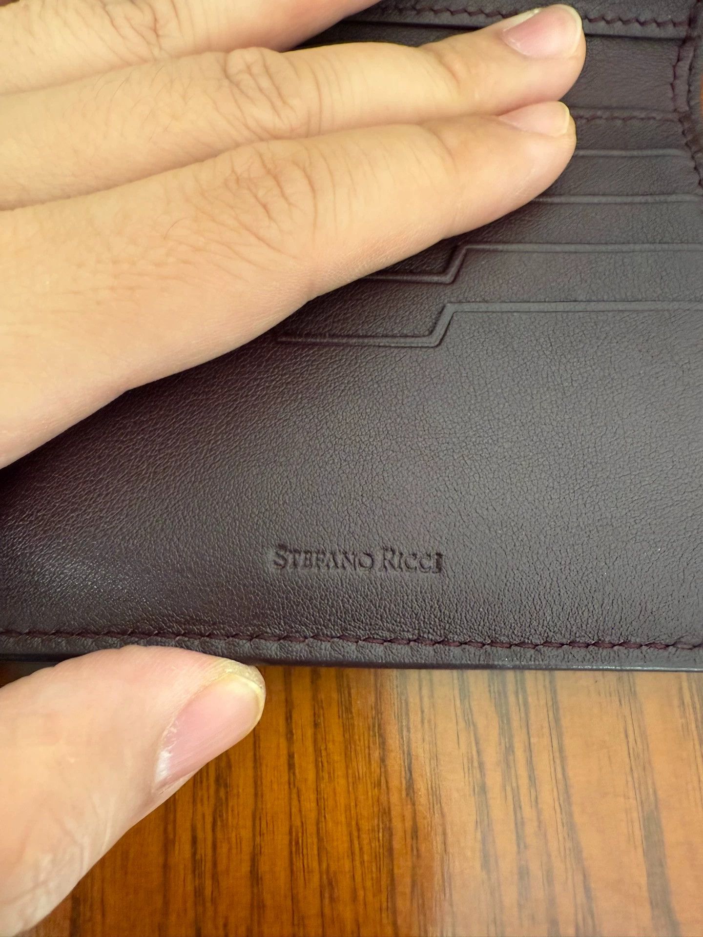 Stefano Ricci Stefano Ricci Burgundy Crocodile Eagle Wallet Blocked Pre Size ONE SIZE - 5 Thumbnail