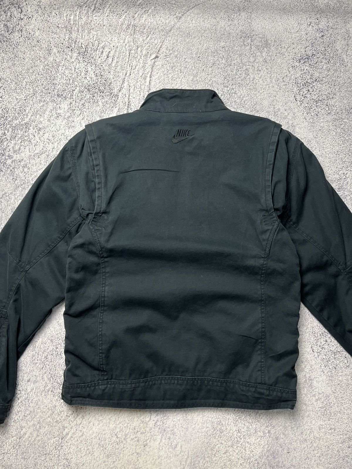 Nike Vintage Nike Denim Jacket omber Rare Pocket Zip Size L/ Size US M / EU 48-50 / 2 - 22 Thumbnail