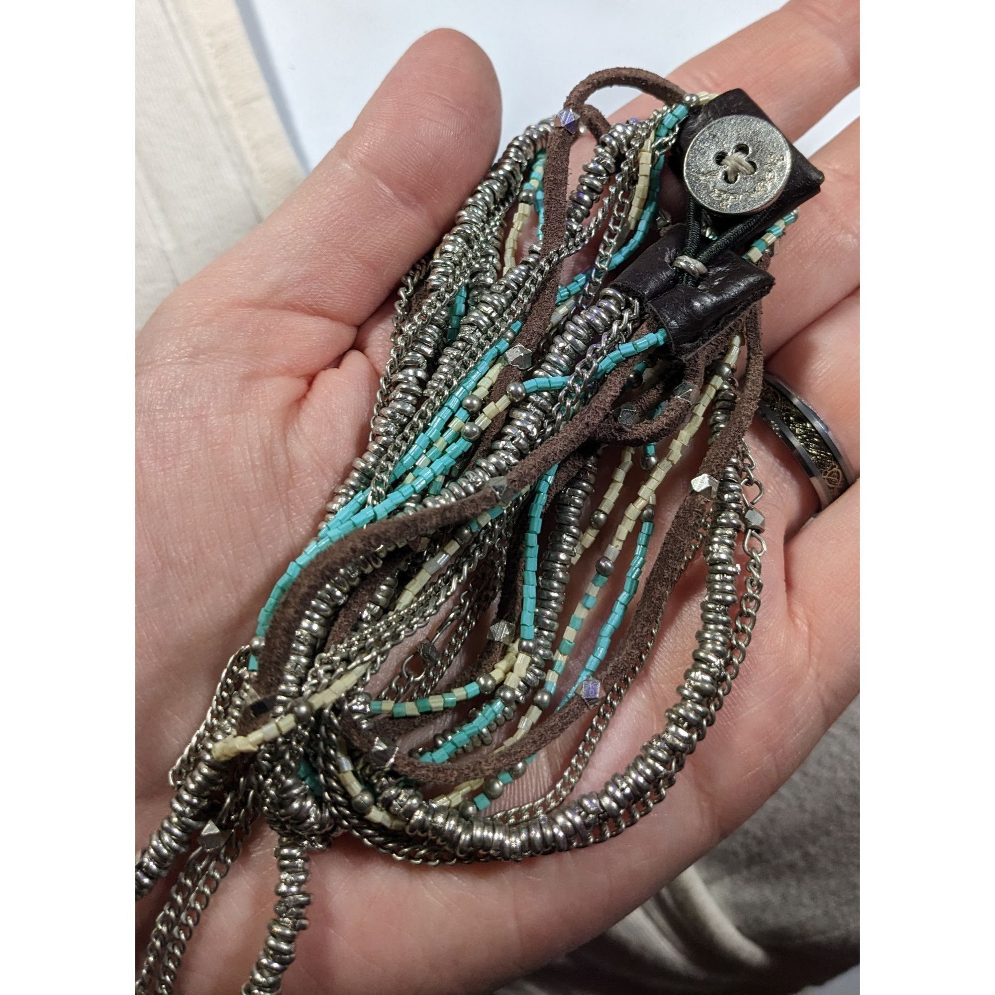 Other Jean Day Western Multilayer Bohemian Bead And Chain Necklace Size ONE SIZE - 6 Thumbnail