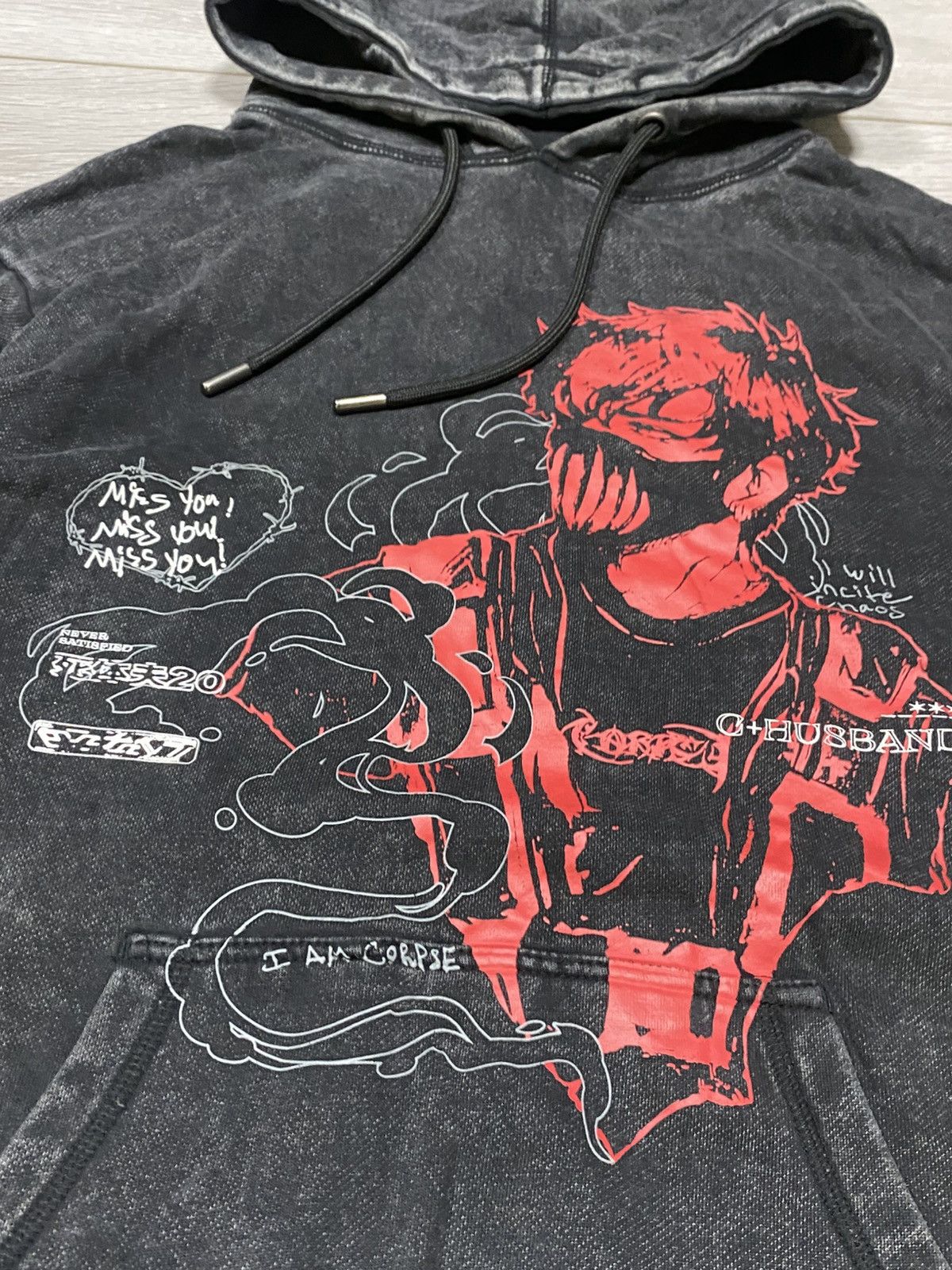 Vintage VINTAGE Corpse Husband Hoodie Anime Acid Graphic Print Size US M / EU 48-50 / 2 - 4 Thumbnail