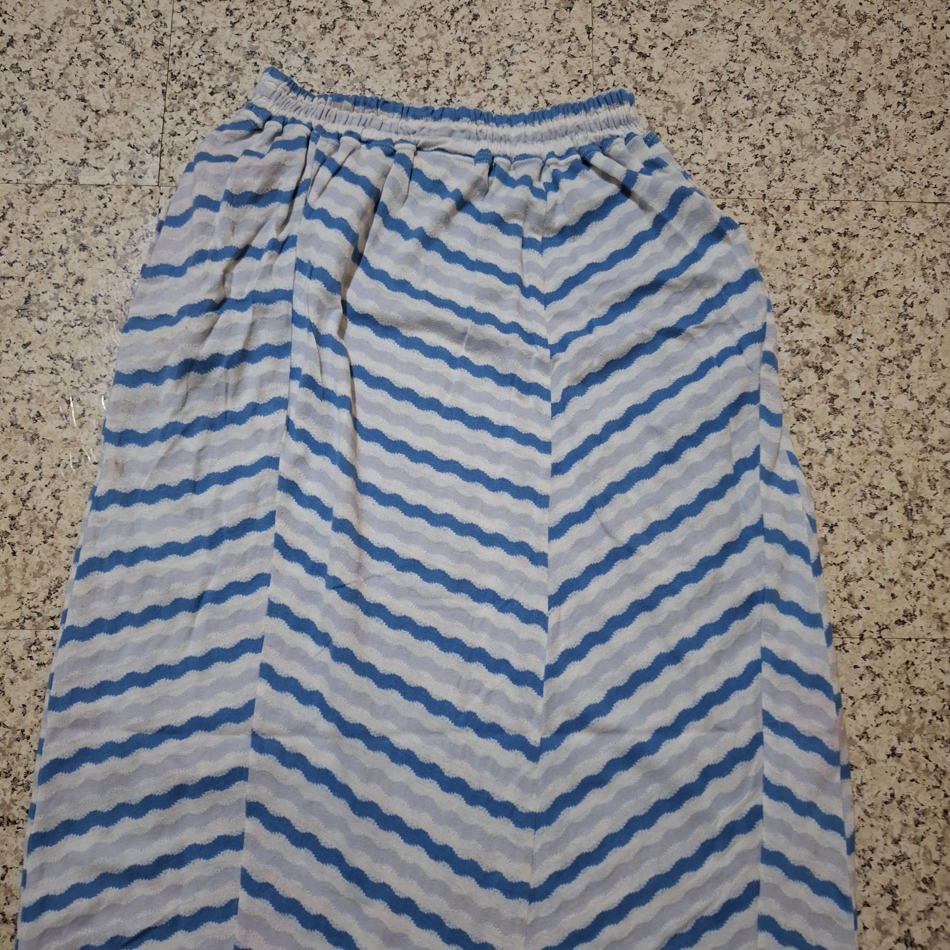 Hai Sporting Gear Vintage HAI Sporting Gear Issey Miyake Wavy Knit Maxi Skirt Size 29" - 14 Thumbnail