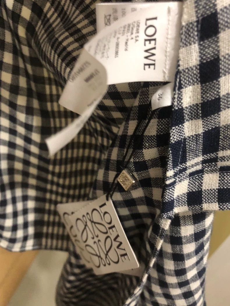 Loewe LOEWE Black and white checkered shirt Size XS / US 0-2 / IT 36-38 - 2 Thumbnail