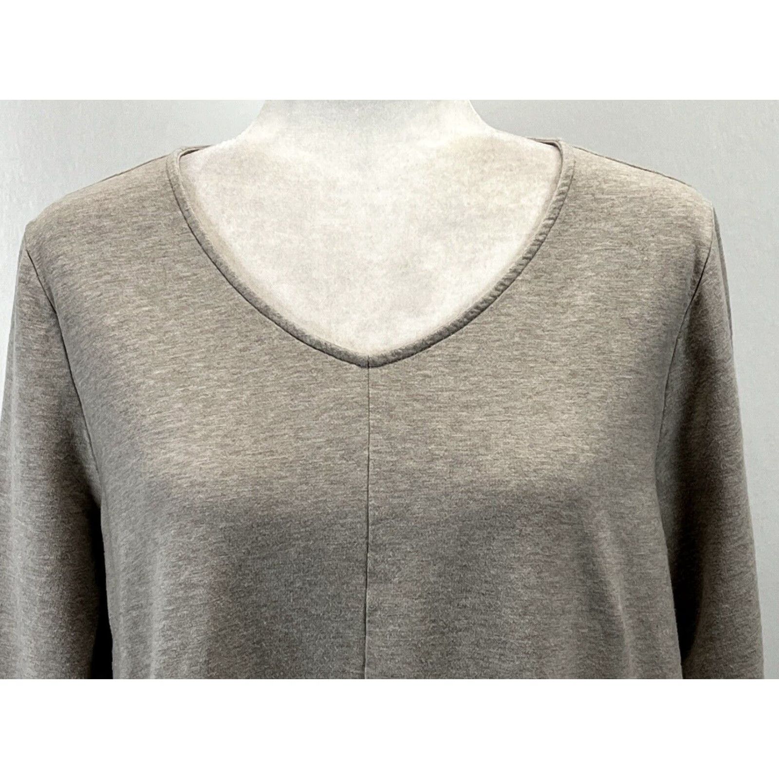 J. Jill J. Jill Tunic Women Long Sleeve Oatmeal Large Cotton Blend VGUC Size 36" / US 14 / IT 50 - 5 Thumbnail
