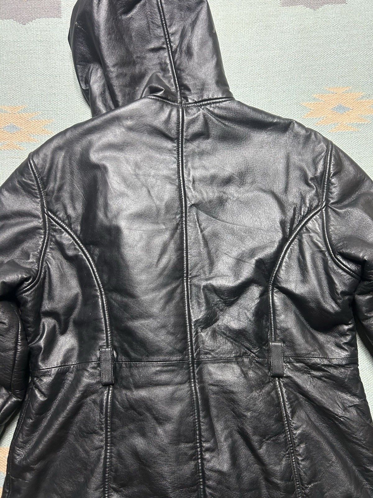 Vintage Vtg Wilson’s hooded leather jacket faux fur motorcycle L Size US L / EU 52-54 / 3 - 9 Thumbnail