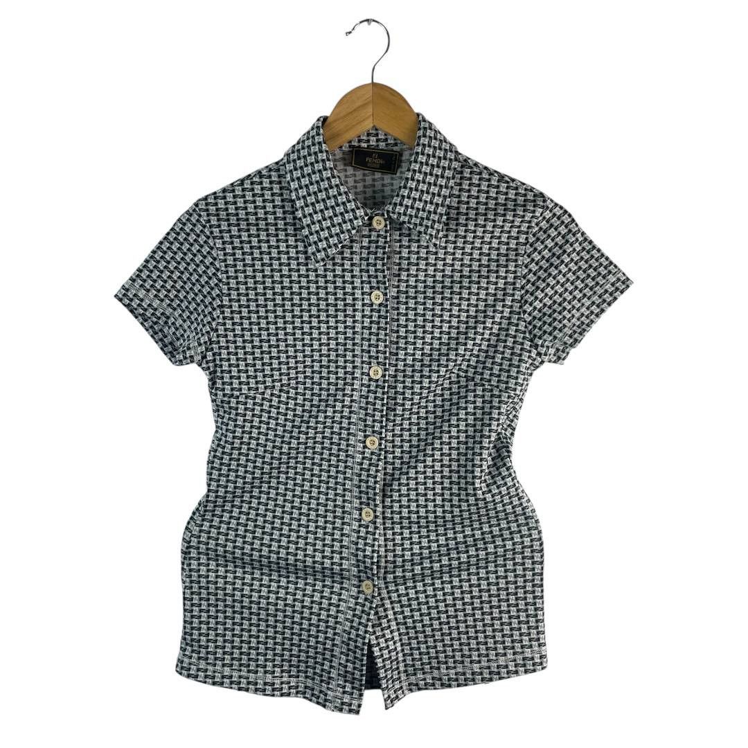 Fendi Fendi Monogram Button Down Shirt Size S / US 4 / IT 40 - 1 Thumbnail