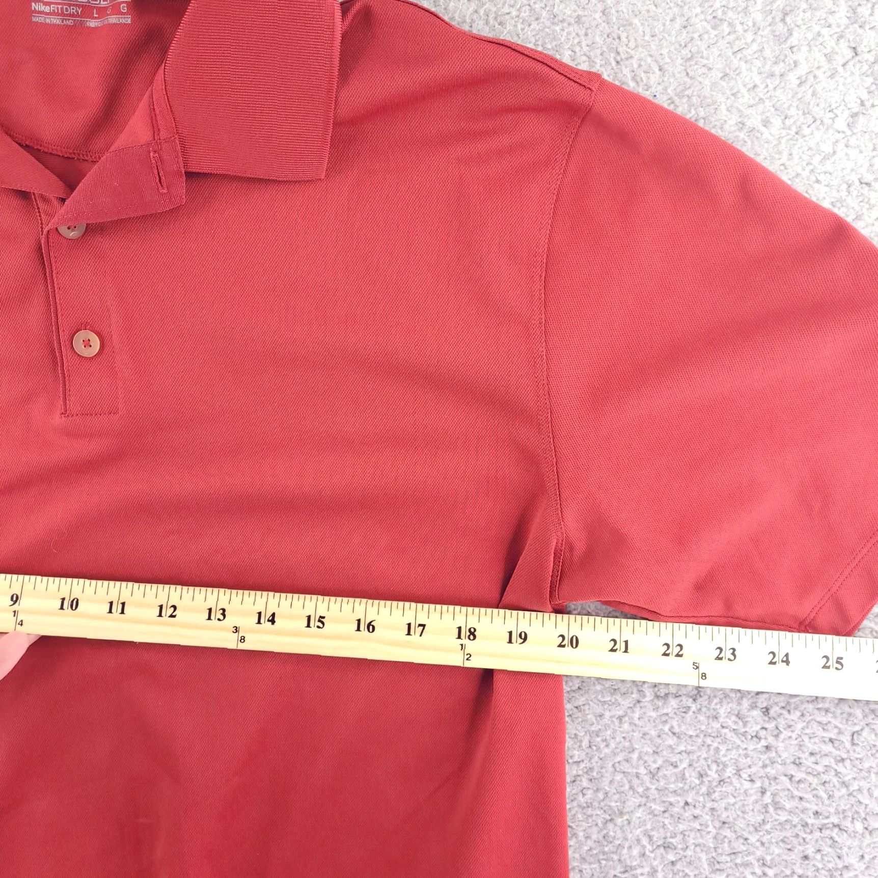 Nike Nike Golf Polo Shirt Mens L Red Dri-Fit Collared Short Sleeve Polyester Size US L / EU 52-54 / 3 - 5 Thumbnail