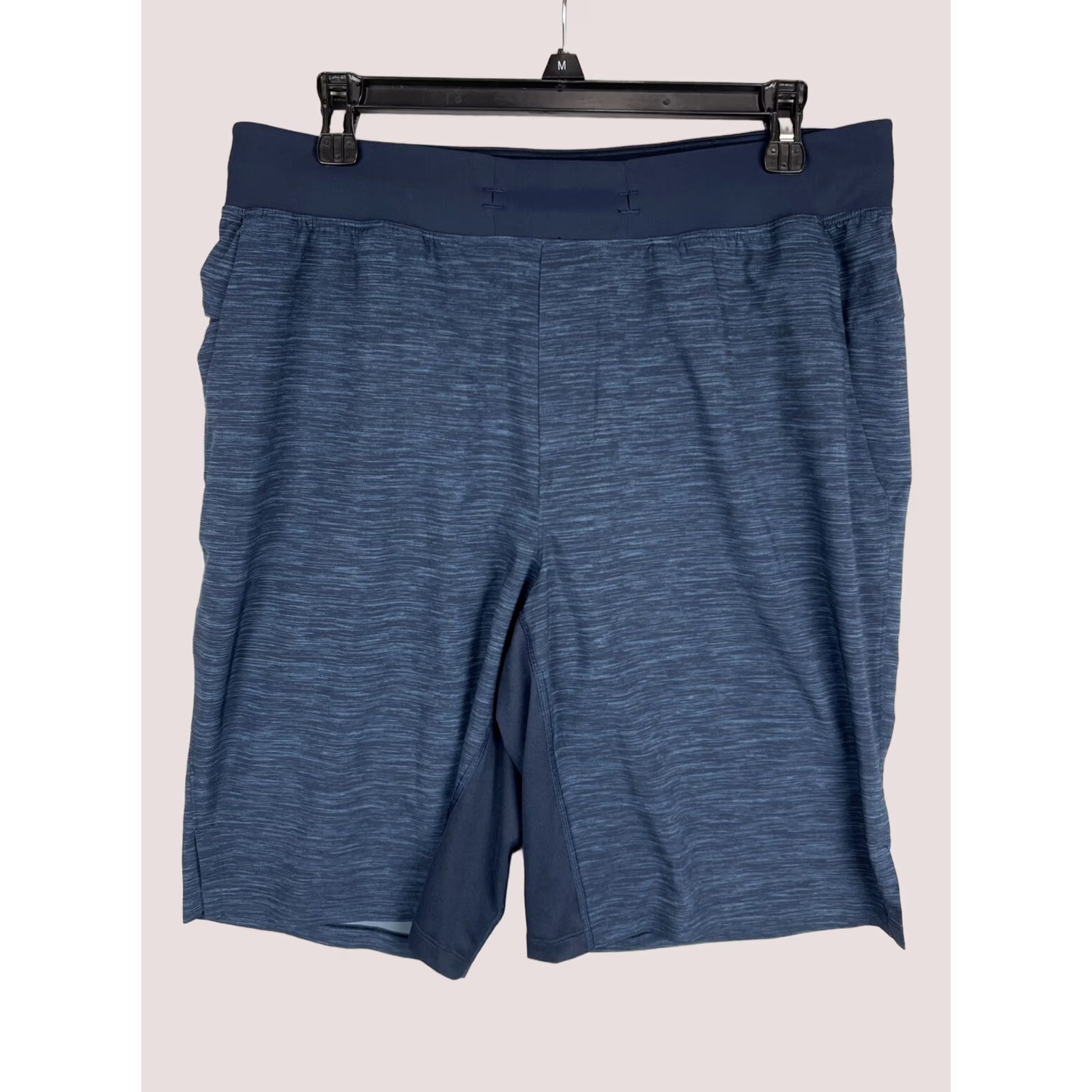 Lululemon Lululemon T.H.E. Short Mens Large Heather Blue Drawstring Athleisure LM7AATSX Size US 33 - 1 Thumbnail