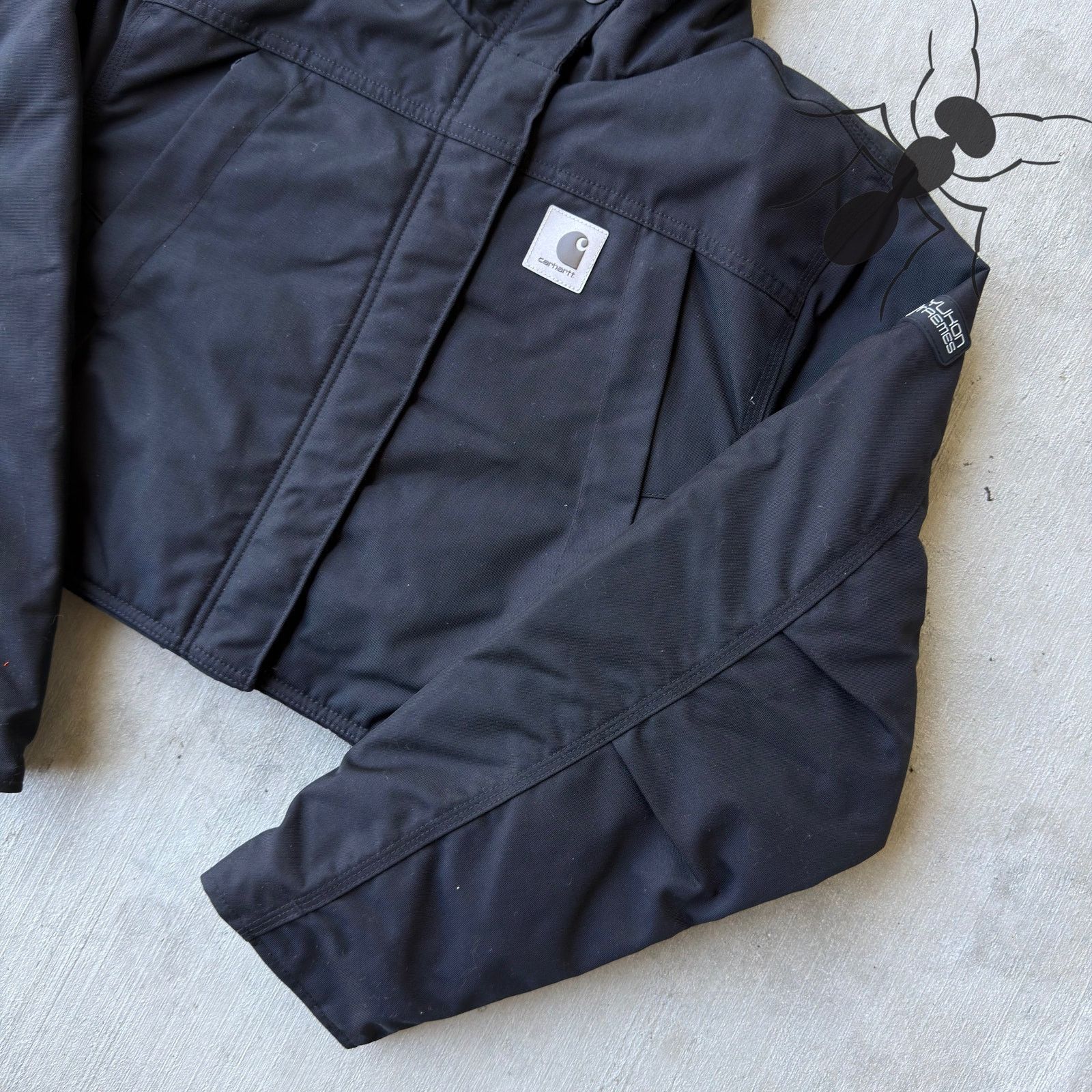Carhartt × Vintage Carhartt black cropped quilted work wear jacket Size US L / EU 52-54 / 3 - 4 Thumbnail