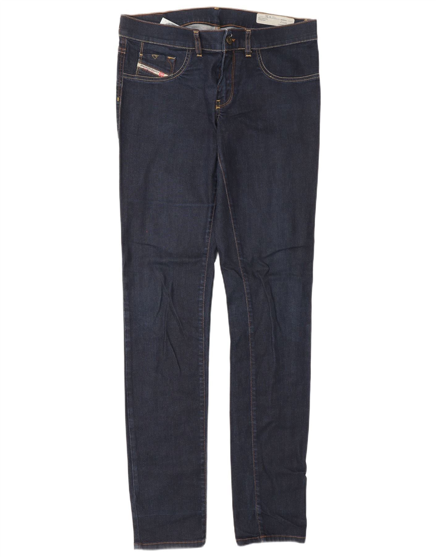 Diesel Womens Livier Skinny Jeans W31 L24 Navy Blue Cotton Size 42" / US 20 - 1 Thumbnail
