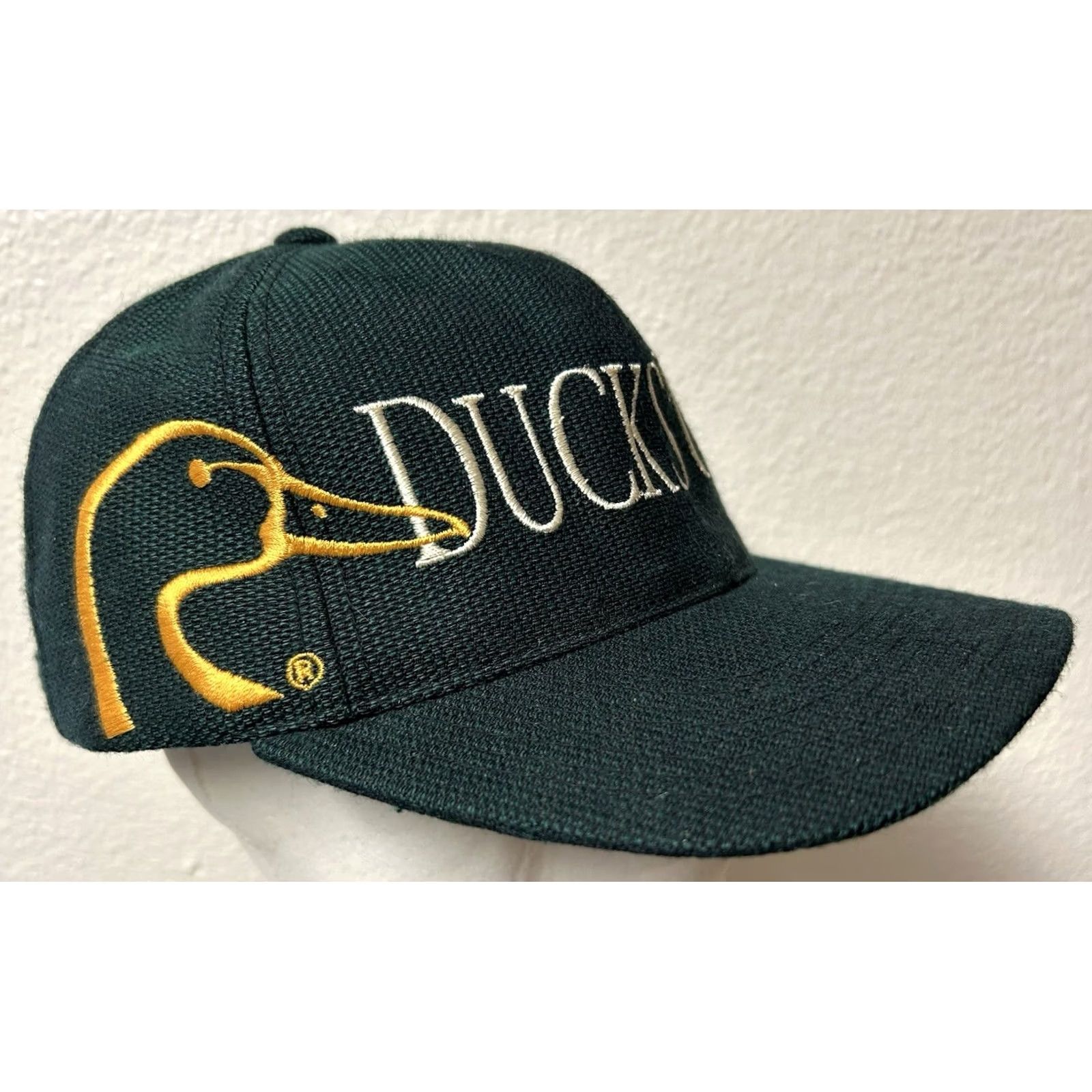 Vintage VINTAGE Ducks Unlimited Hat Cap 90s Strapback Embroidered Big Spellout Outdoors Mens One Size Green Cap Size ONE SIZE - 2 Thumbnail