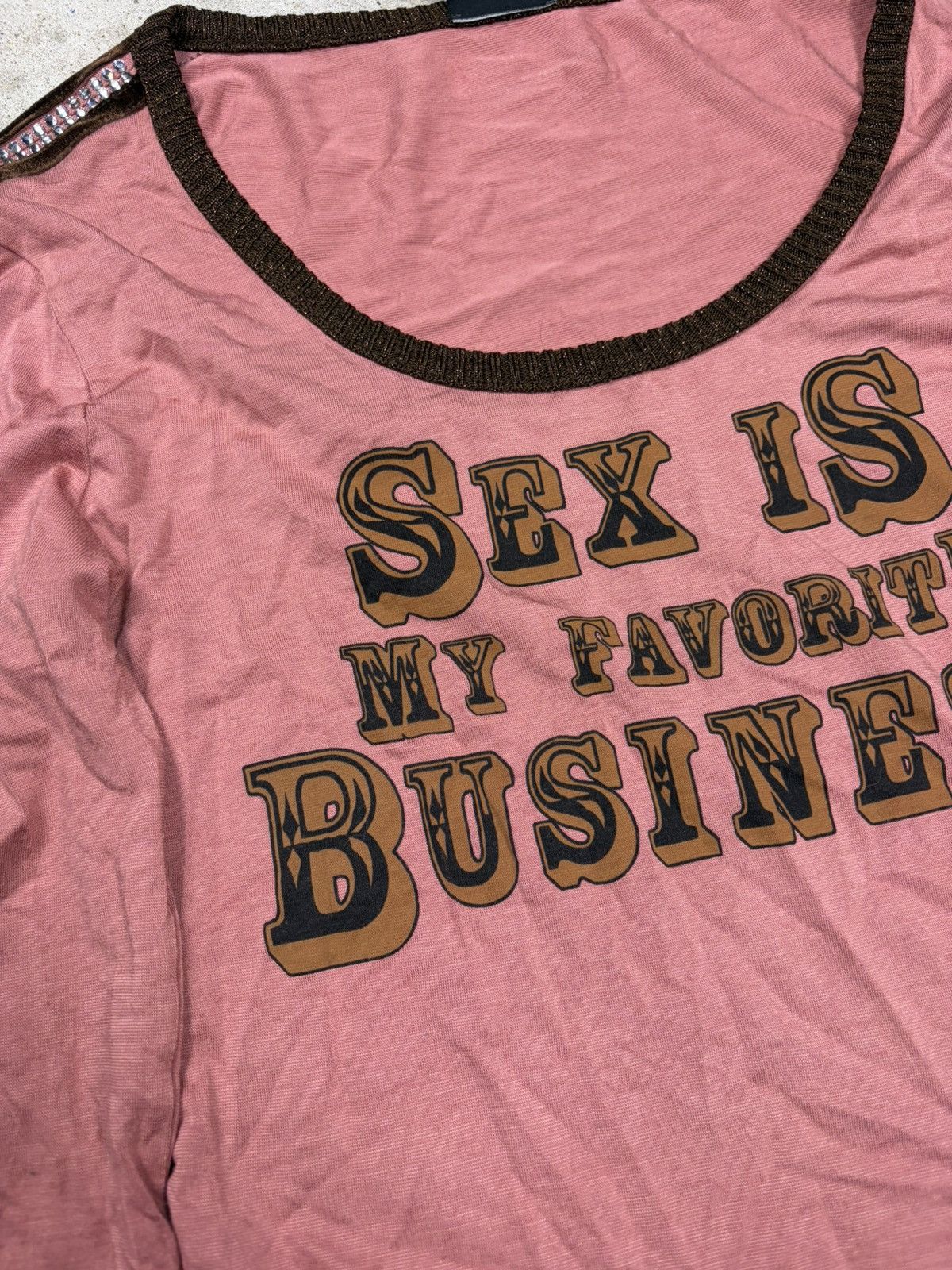 Dolce & Gabbana 2000s Dolce & Gabbana „Sex is my favorite business” Top Size M / US 6-8 / IT 42-44 - 6 Thumbnail