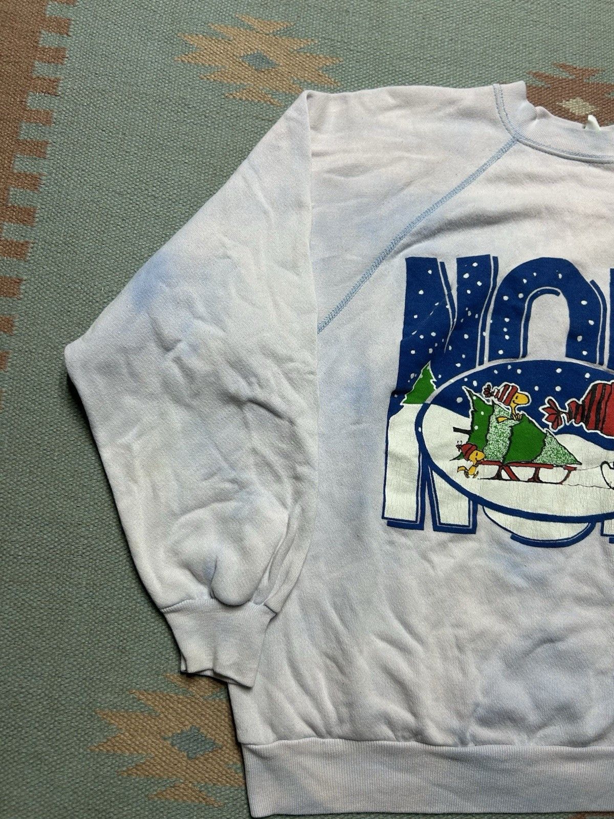 Vintage Vtg 80s sweatshirt snoopy Christmas Noel peanuts cartoon XL Size US XL / EU 56 / 4 - 3 Thumbnail